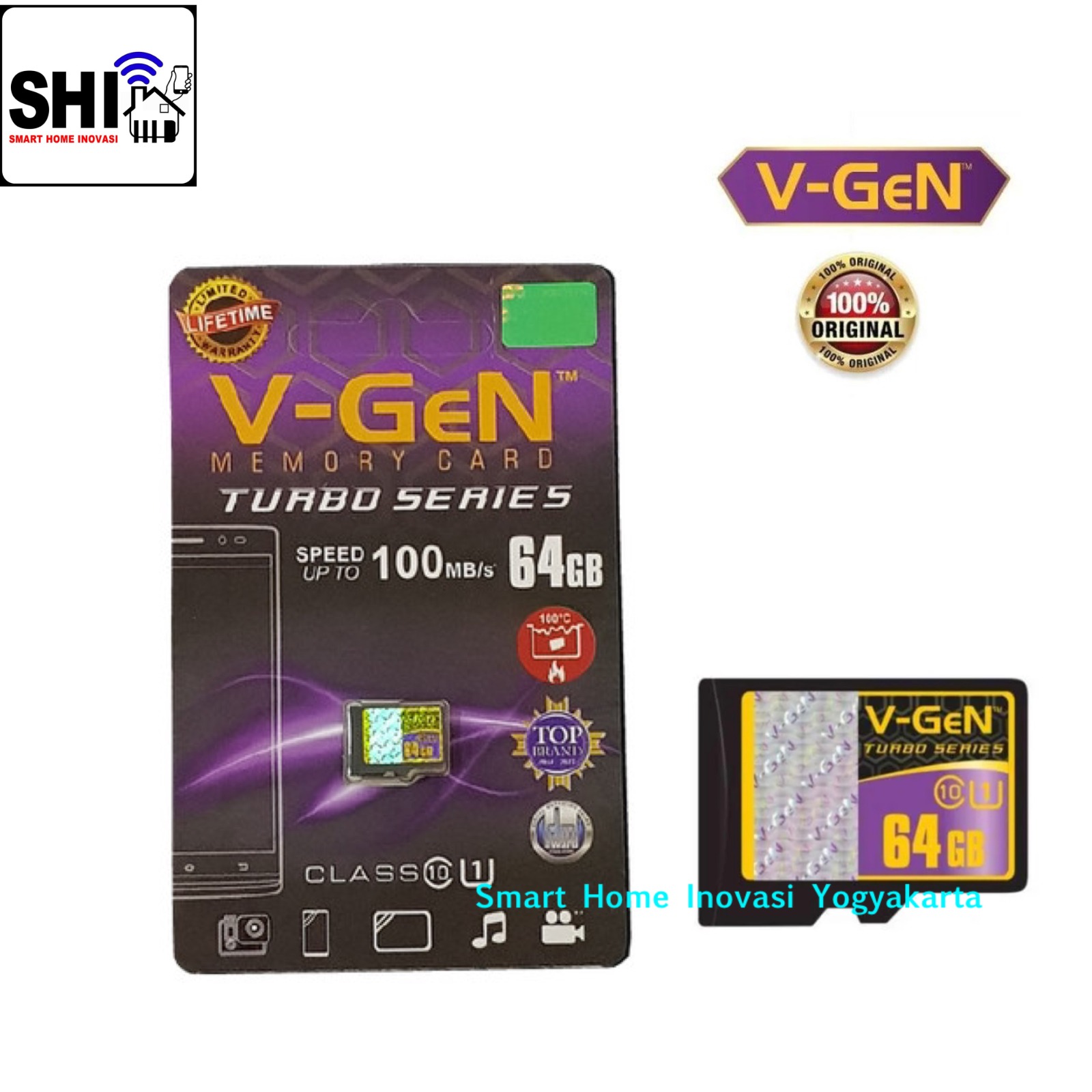 V-GEN Turbo 100Mb/s Micro SD Card 64GB