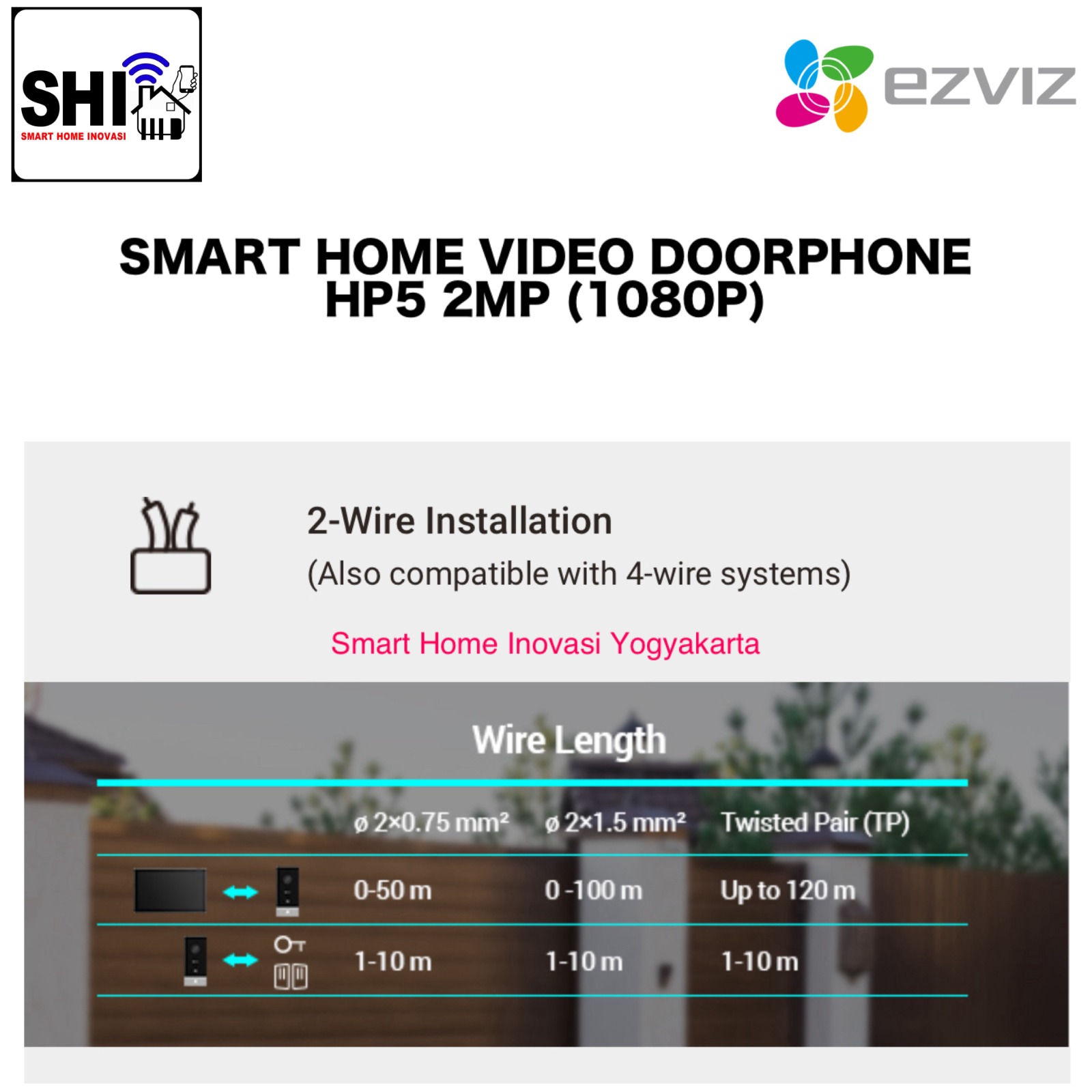 EZVIZ Smart Home Video Doorphone HP5 2MP (1080P)