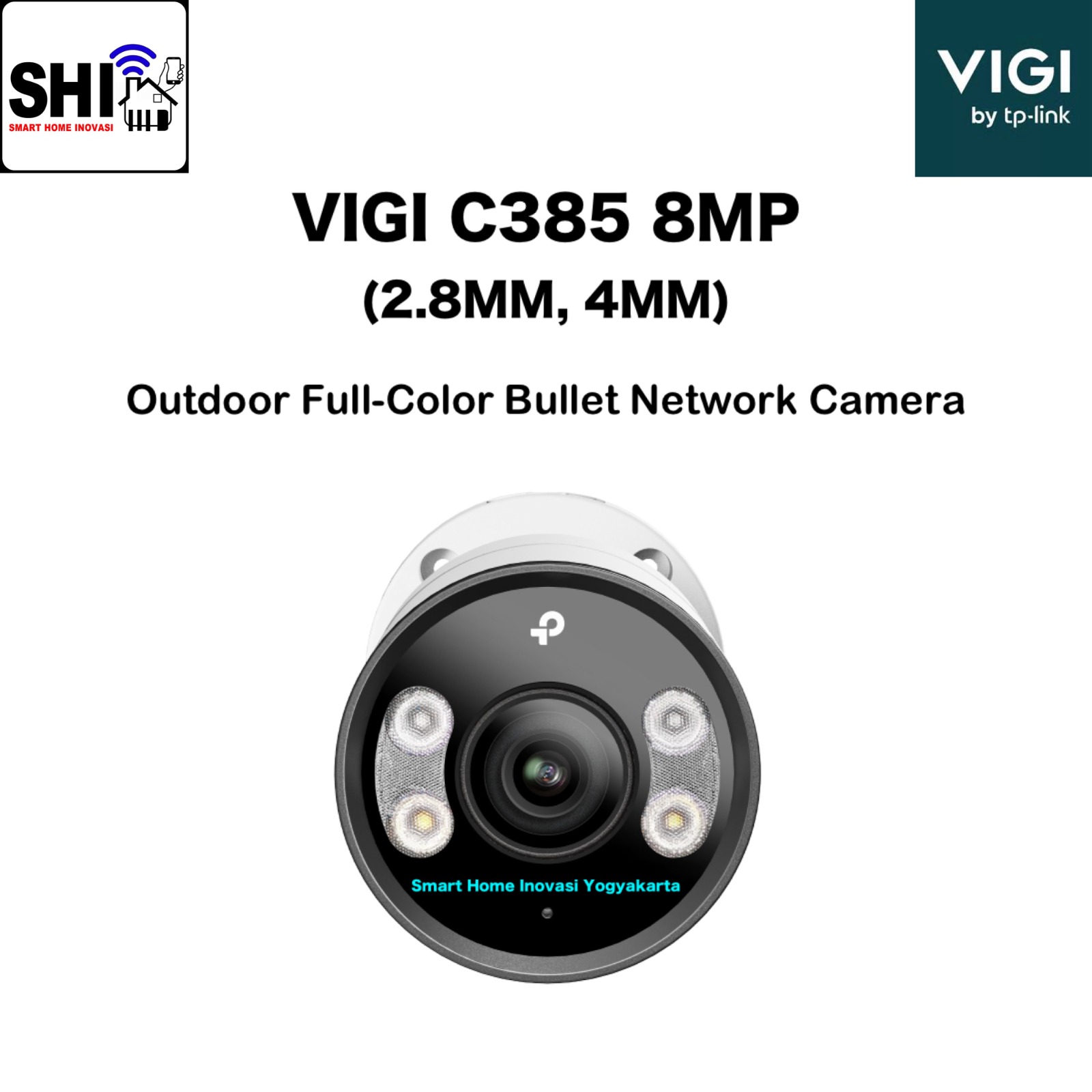 tp-link VIGI C385 8MP (2.8MM, 4MM), Outdoor Full-Color Bullet Network Camera