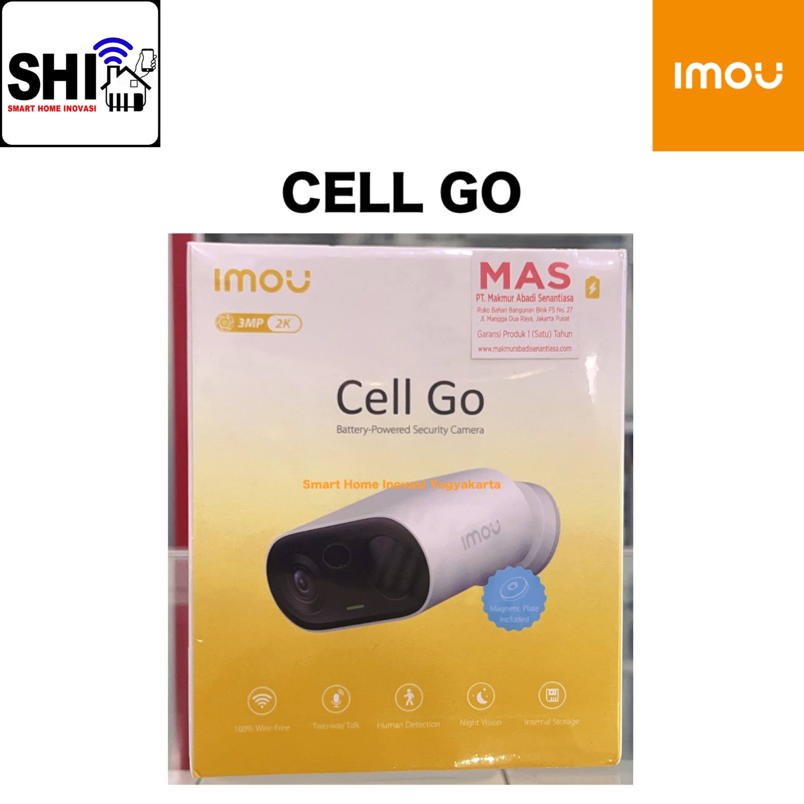 IMOU IP Camera Static with Battery Cell Go 3MP (2K) 6000mAH
