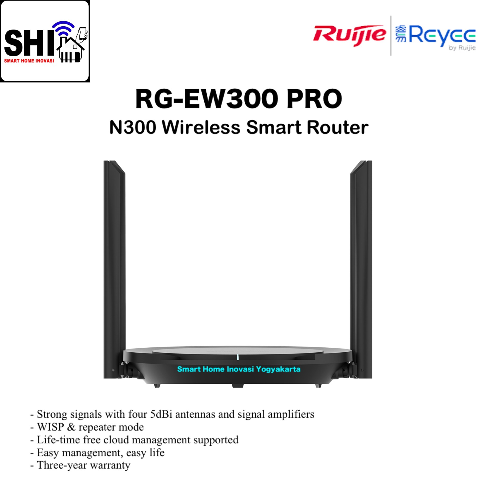 RUIJIE REYEE RG-EW300 PRO, N300 Wireless Smart Router