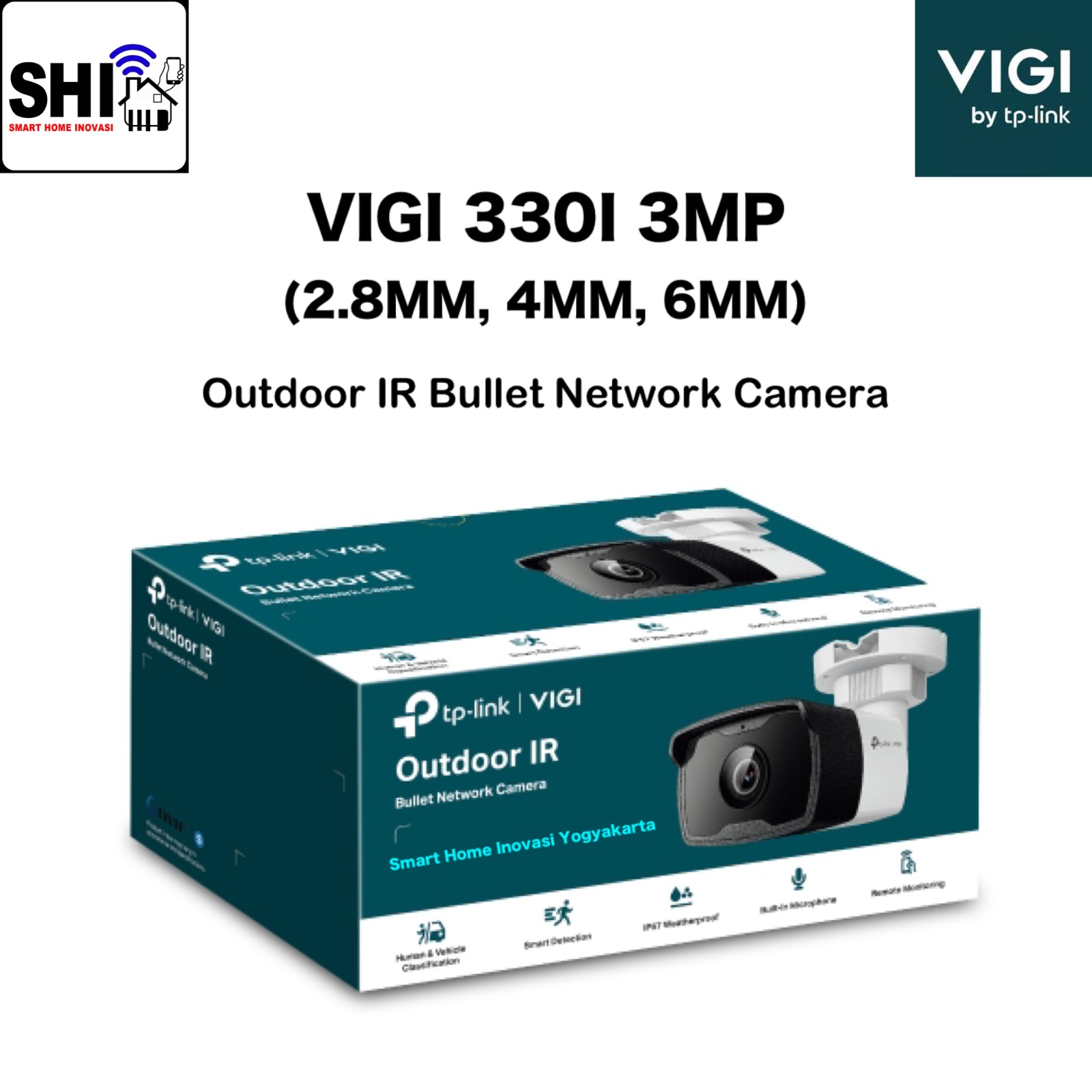 tp-link VIGI 330I (2.8MM,4MM,6MM), Outdoor IR Bullet Network Camera