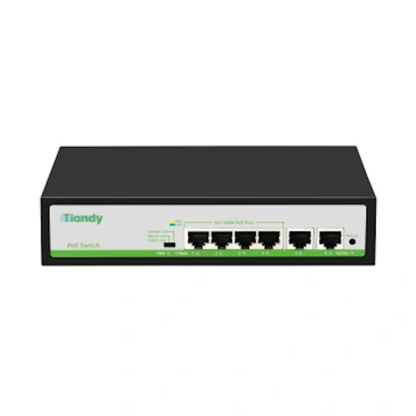 TIANDY TC-P3S06 Spec:F/0420/AT/55 Switch 4 Port PoE Fast Unmanaged