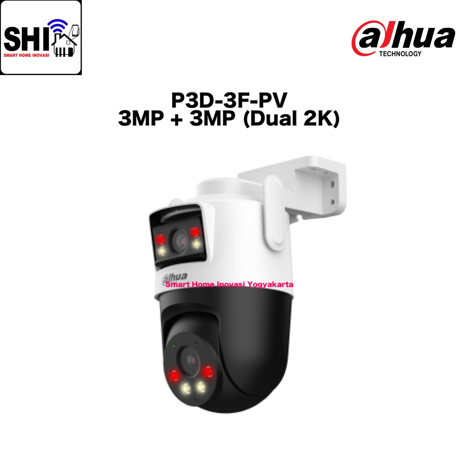 DAHUA IP Camera PTZ Outdoor Dual Lens 3MP + 3MP (Dual 2K) P3D-3F-PV