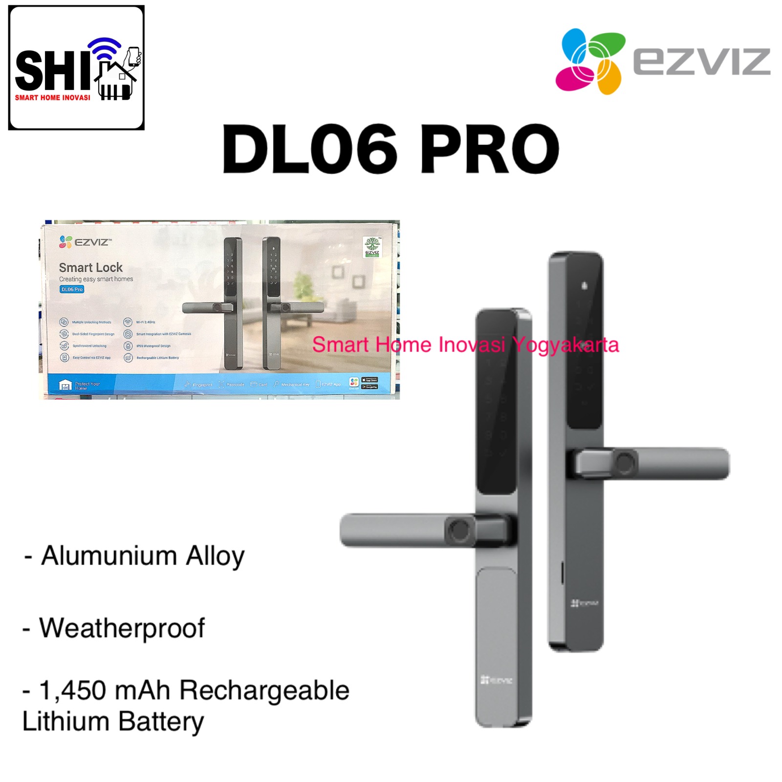 EZVIZ Smart Doorlock Aluminium with Handle DL06 Pro