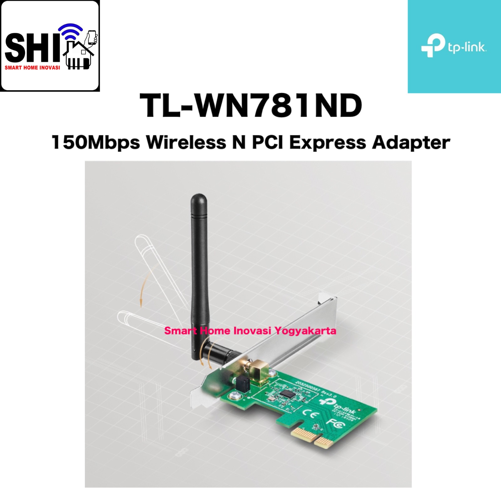 tp-link TL-WN781ND, 150Mbps Wireless N PCI Express Adapter