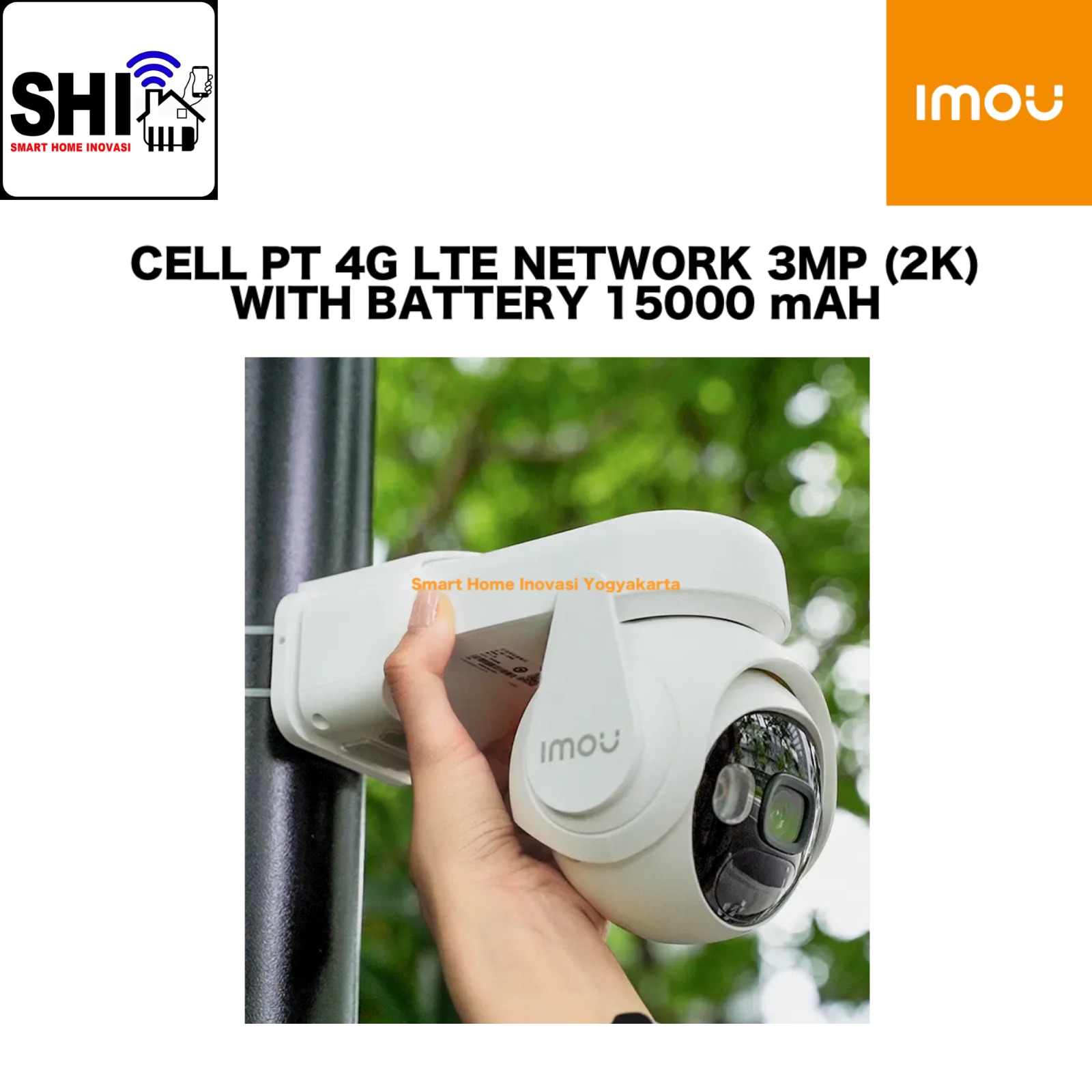 IMOU Camera PTZ Cell PT 4G LTE Network 3MP (2K) with Battery 15000mAH