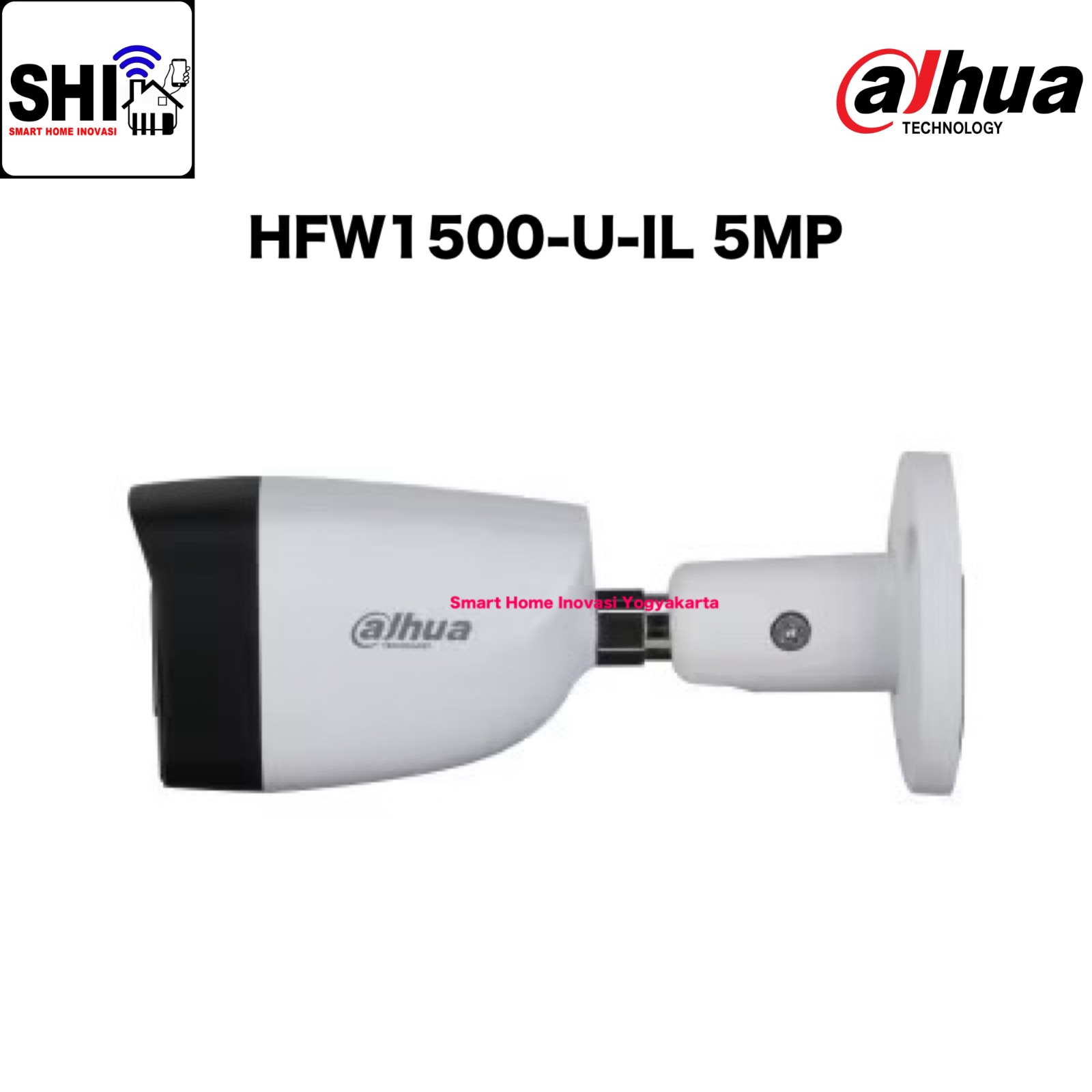 DAHUA Analog Camera Bullet Outdoor 5MP DH-HAC-HFW1500-U-IL, Smart Dual Light Full Color Cube