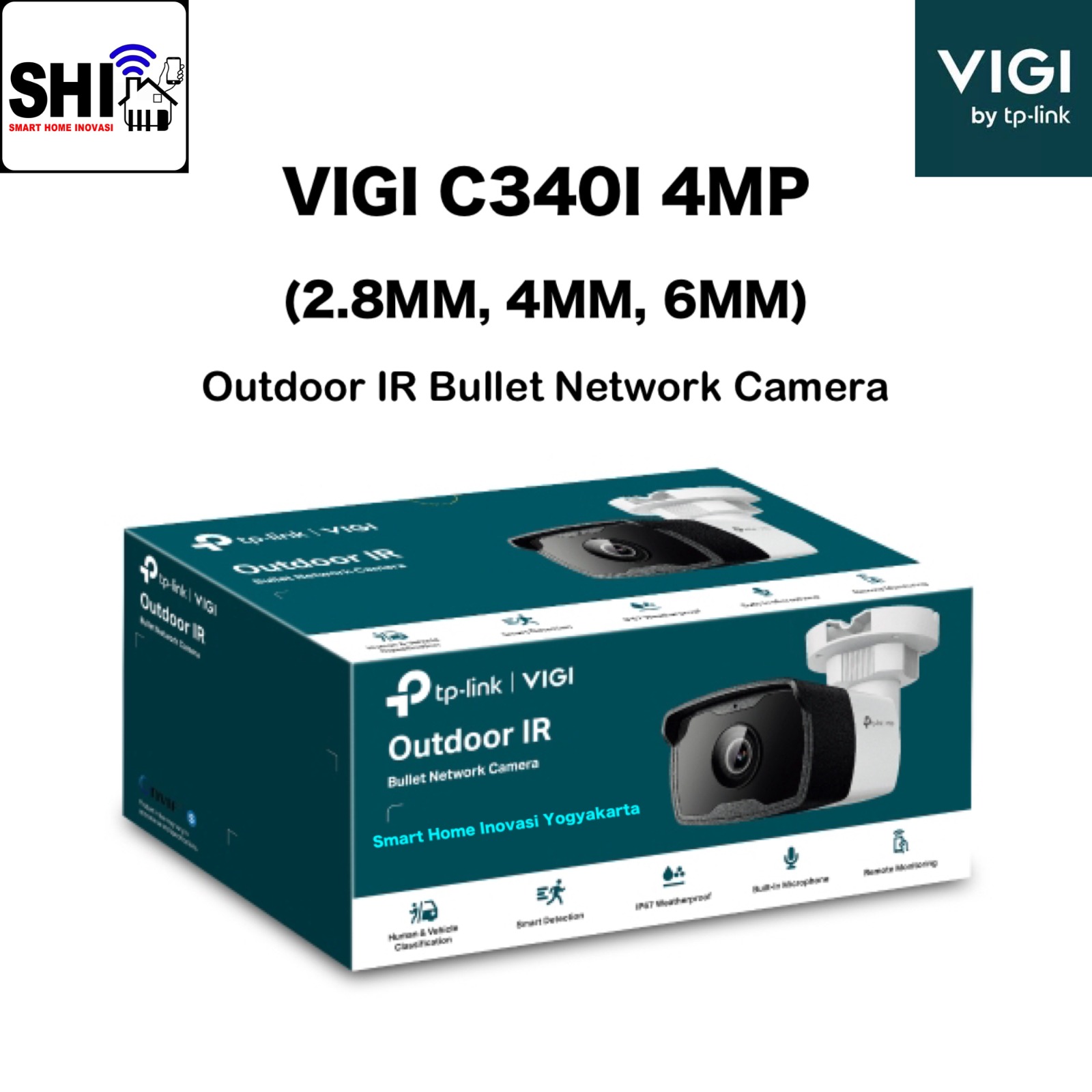 tp-link VIGI C340I 4MP (2.8MM, 4MM, 6MM), Outdoor IR Bullet Network Camera