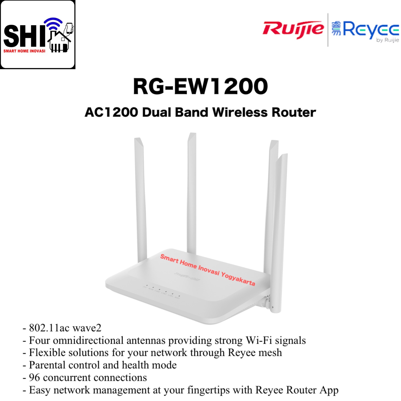 RUIJIE REYEE RG-EW1200, AC1200 Dual Band Wireless Router