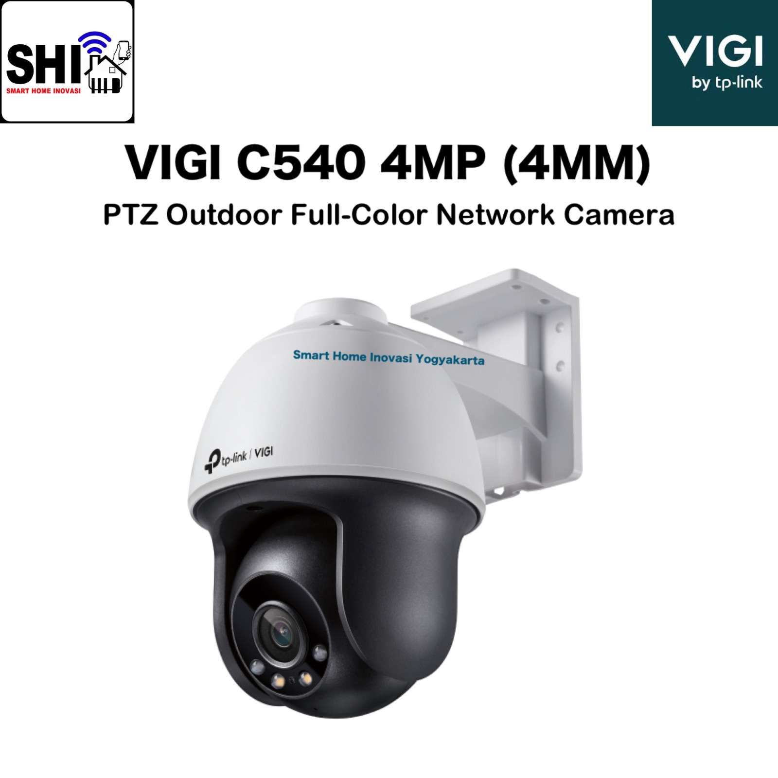 tp-link VIGI C540 4MP (4MM) Outdoor Full-Color Pan Tilt Network Camera