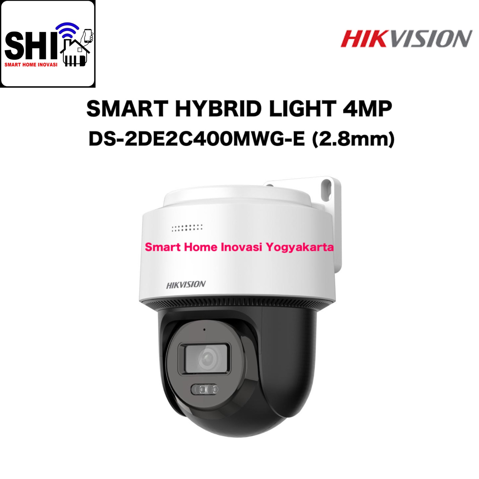 HIKVISION DS-2DE2C400MWG-E, PoE Camera 4MP (2.8MM), 4MP Fixed Outdoor Smart Hybrid-light PT Network Camera