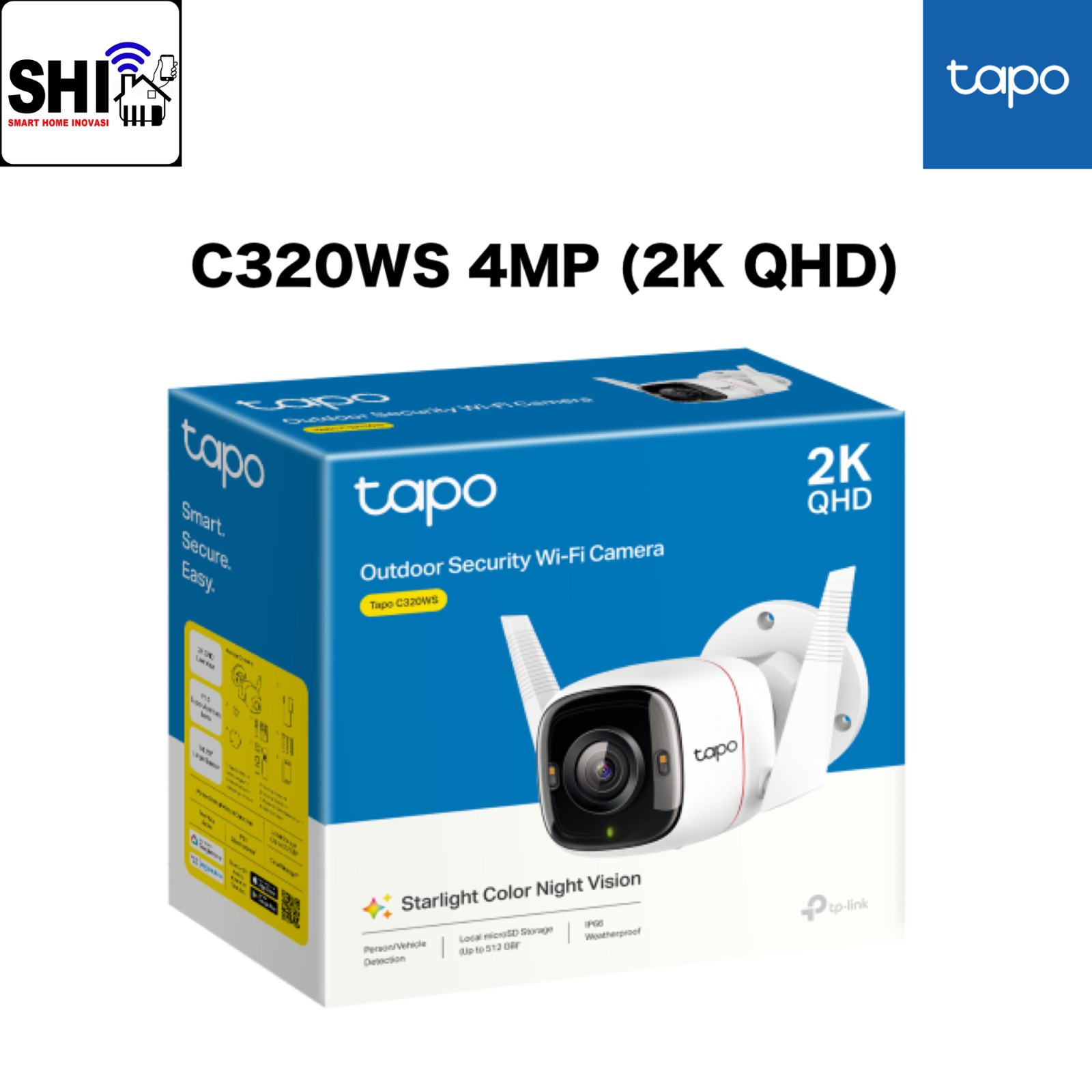 tp-link TAPO IP Camera Static Outdoor C320WS 4MP (2K QHD)