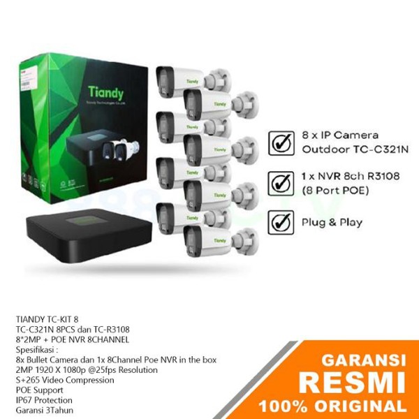 Tiandy TC-KIT 8 CCTV System