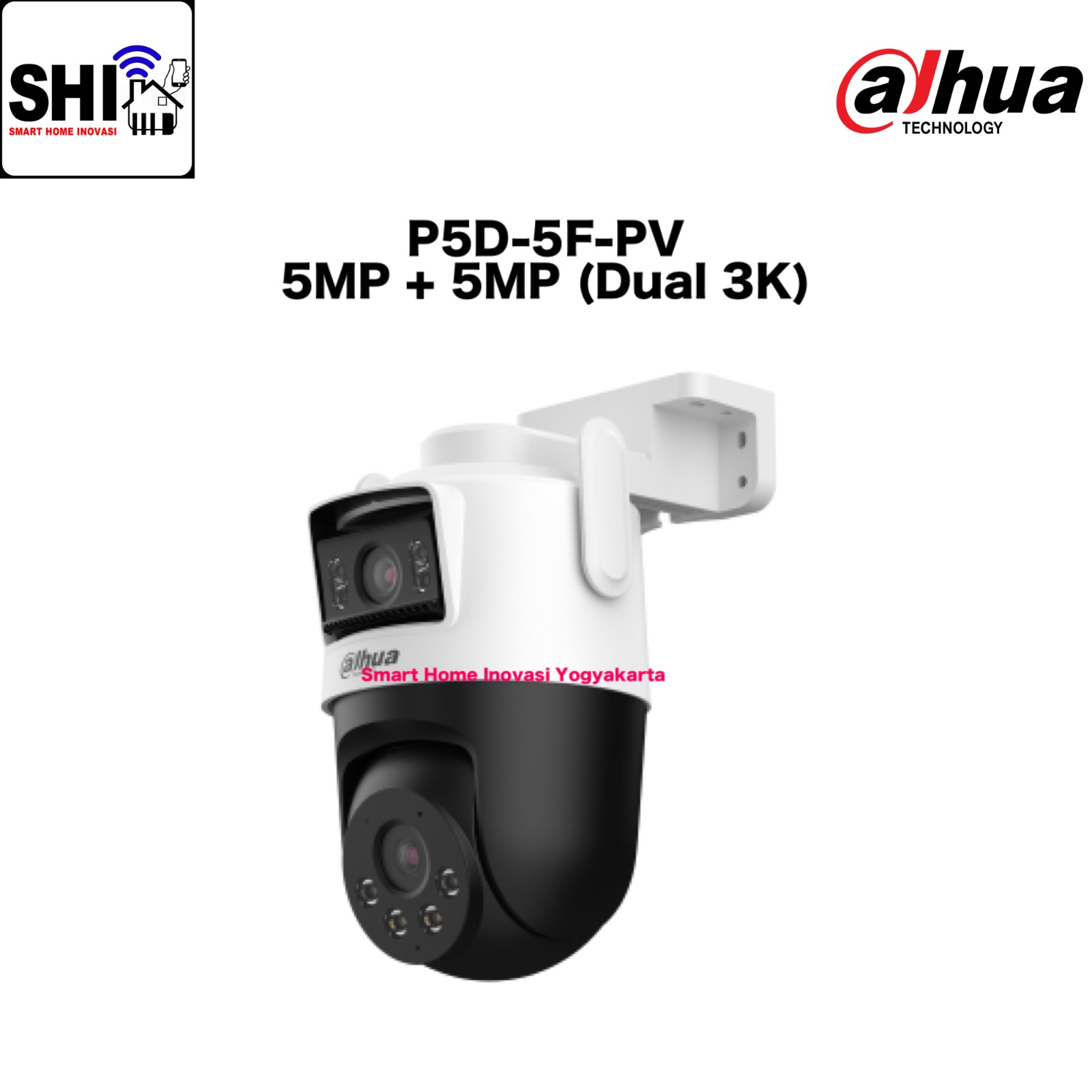 DAHUA IP Camera PTZ Outdoor Dual Lens 5MP + 5MP (Dual 3K) P5D-5F-PV