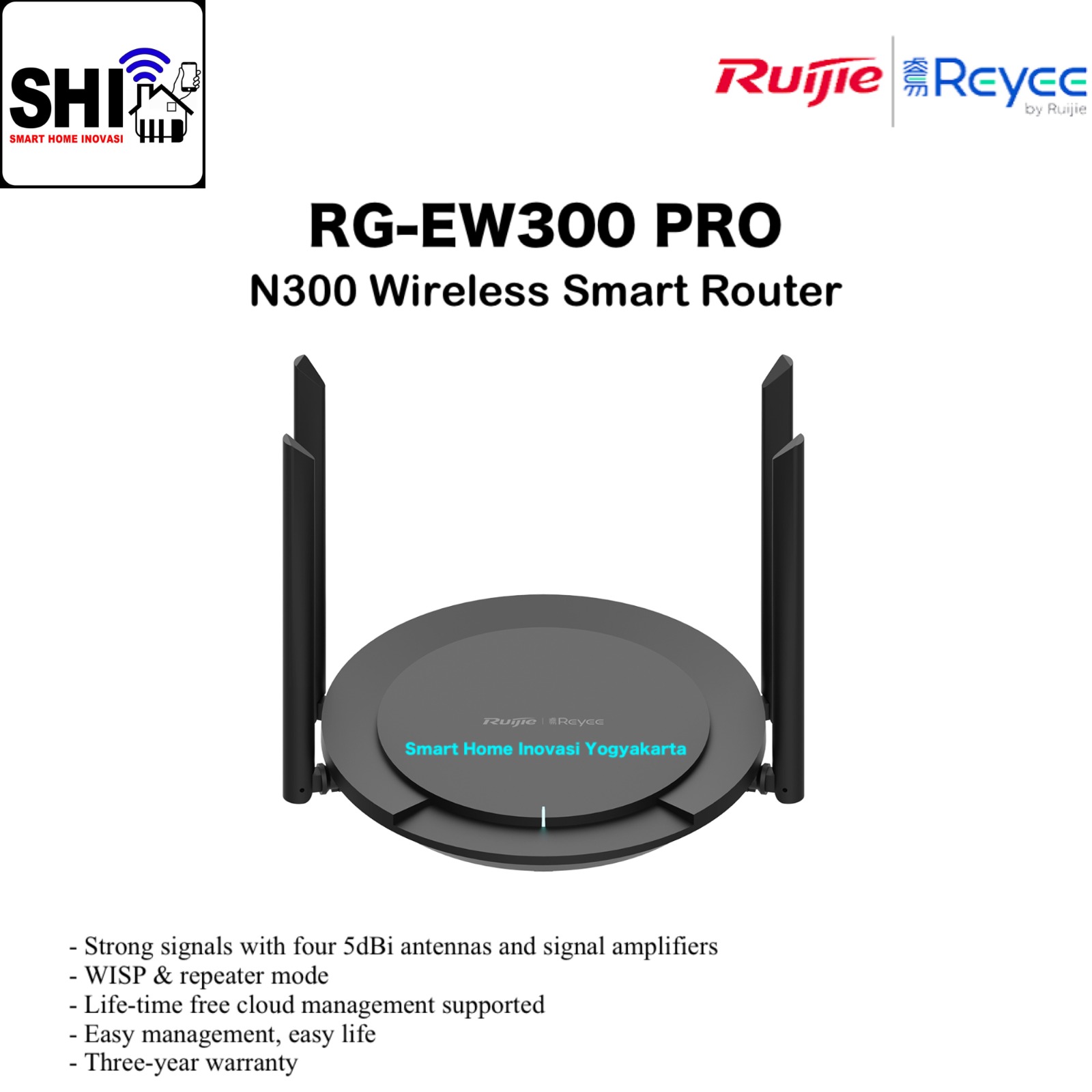 RUIJIE REYEE RG-EW300 PRO, N300 Wireless Smart Router