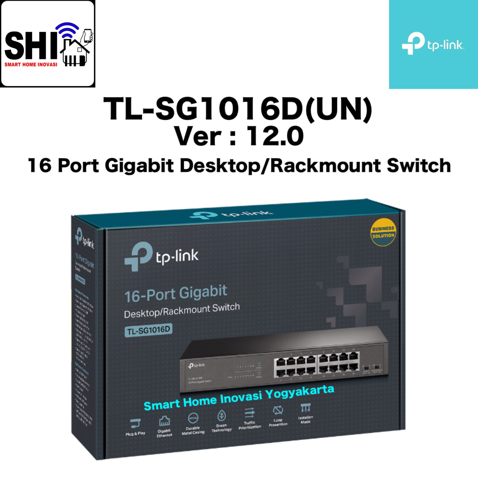 tp-link TL-SG1016D V12 , 16-Port Gigabit Desktop/Rackmount Switch