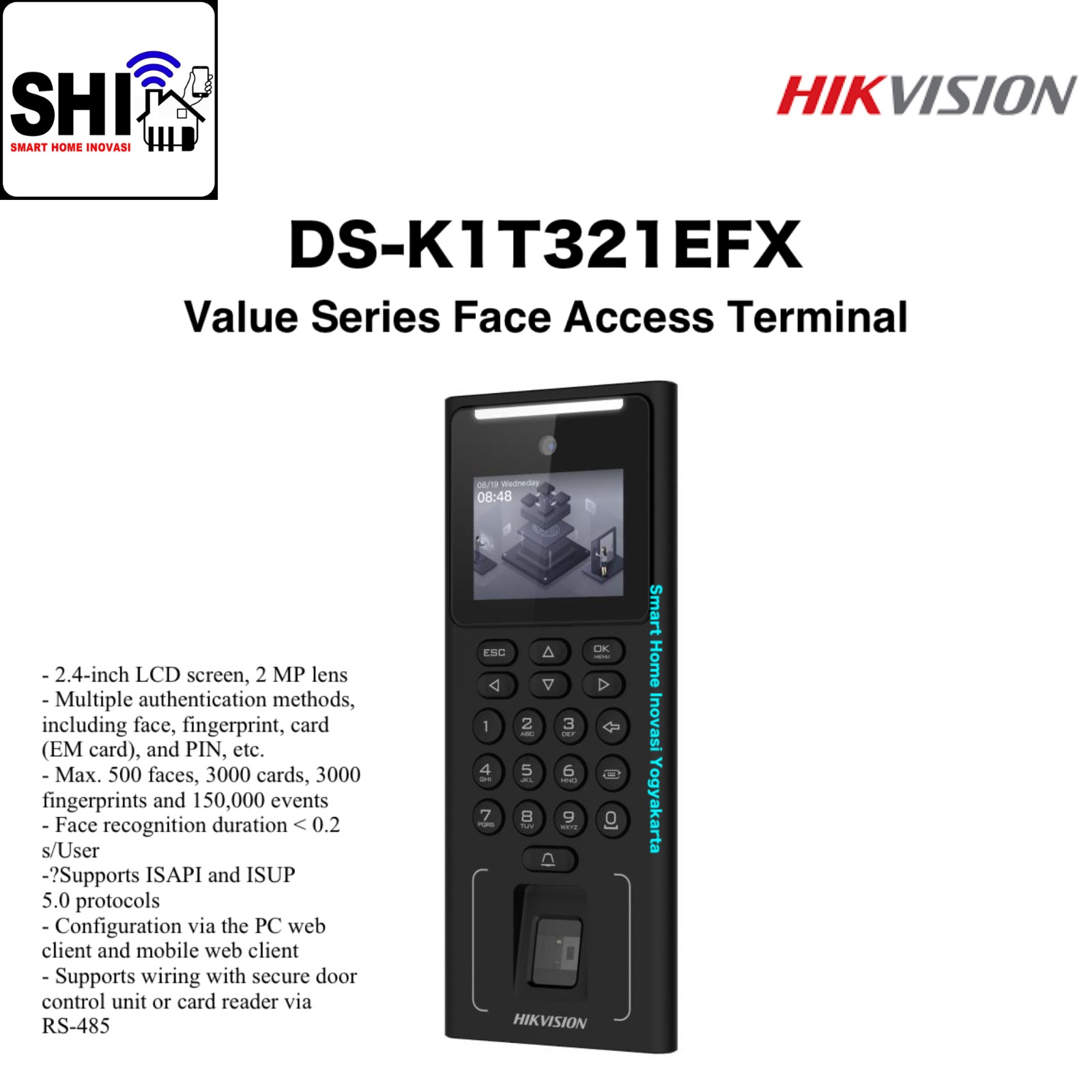 HIKVISION Access Control DS-K1T321EFX, Value Series Face Access Terminal