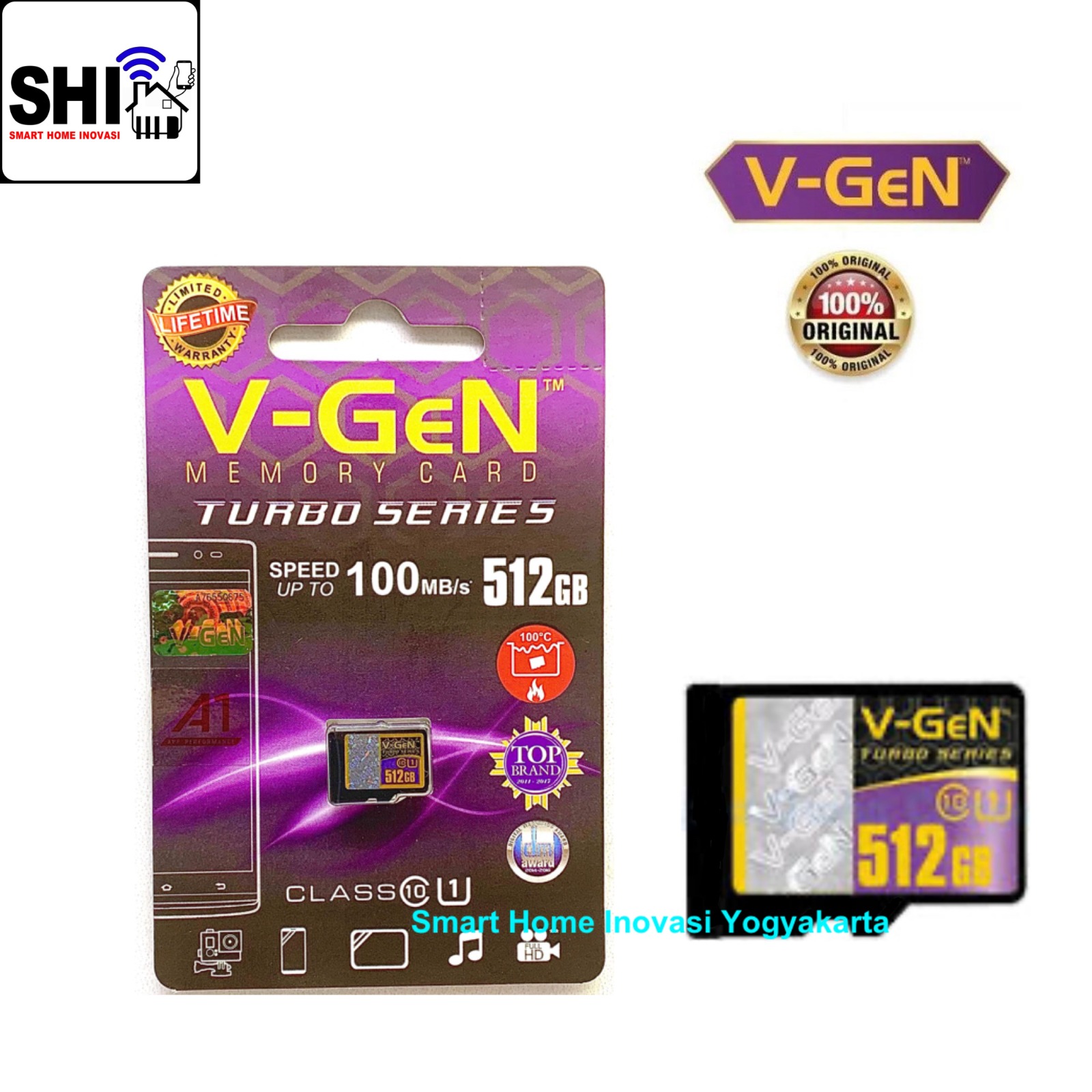 V-Gen Turbo 100Mb/s Micro SD Card 512GB