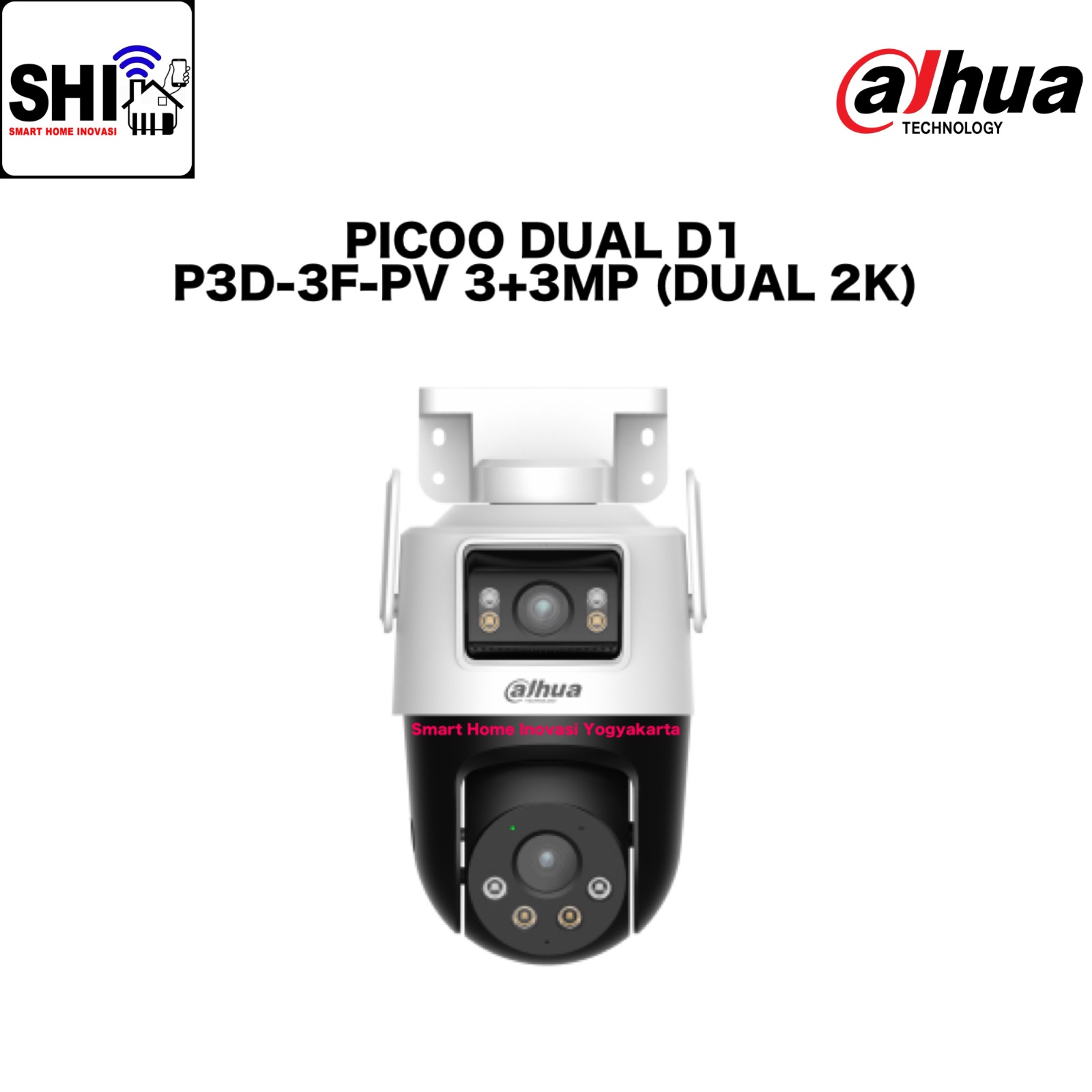 DAHUA IP Camera PTZ Outdoor Dual Lens 3MP + 3MP (Dual 2K) P3D-3F-PV