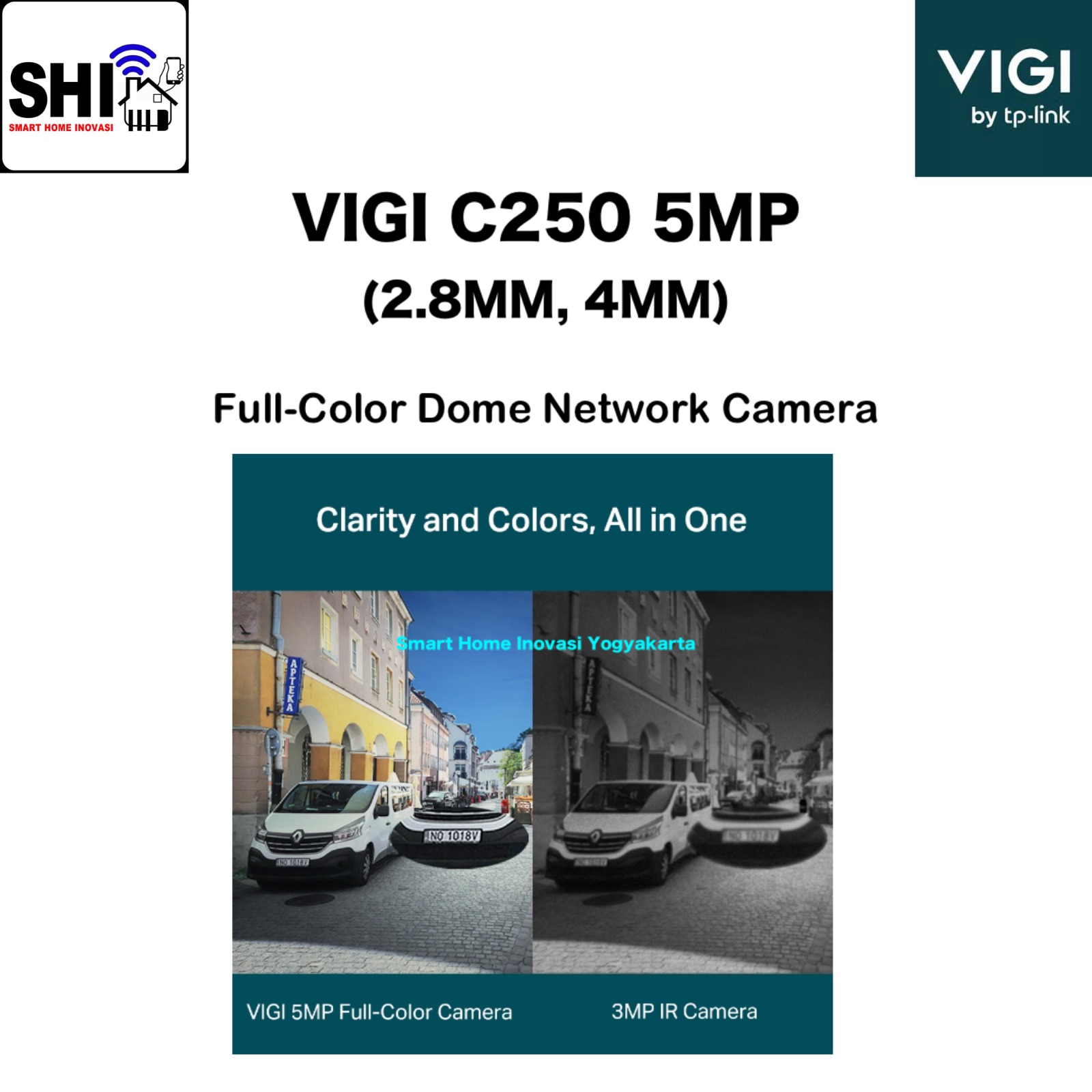 tp-link VIGI C250 5MP (2.8MM, 4MM) Full-Color Dome Network Camera