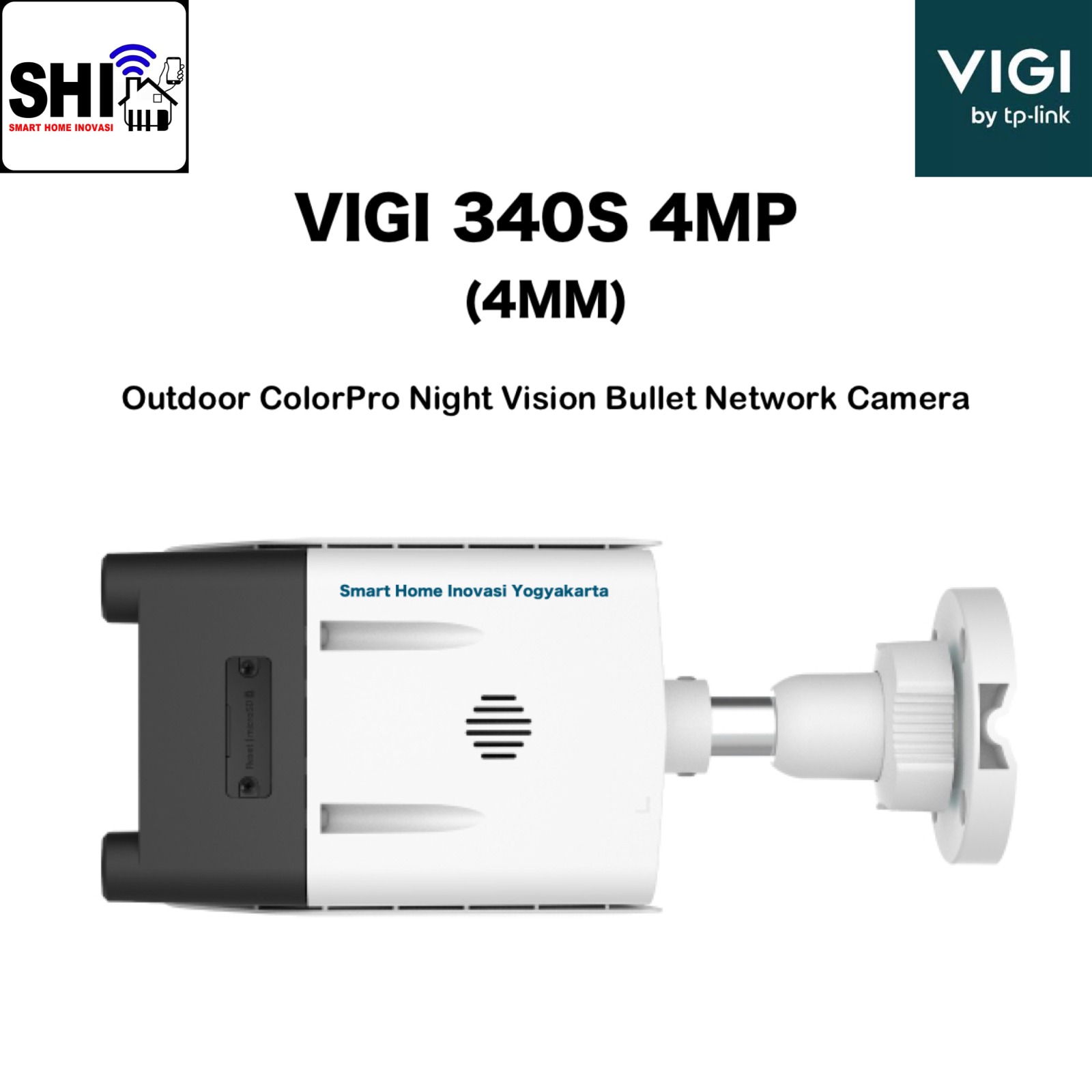 tp-link VIGI 340S 4MP (4MM), Outdoor ColorPro Night Vision Bullet Network Camera