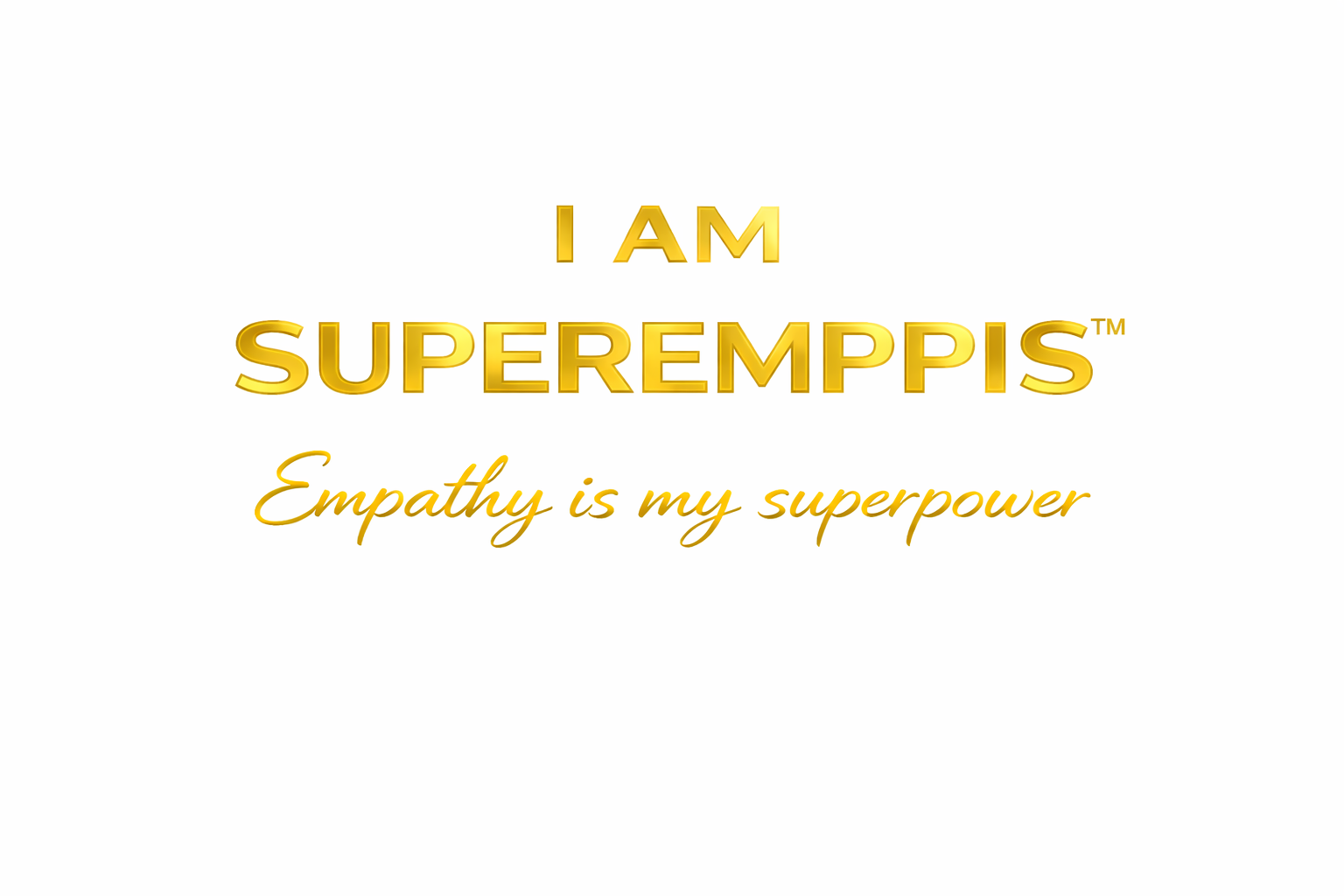 White glossy mug Super Emppis - Empathy is my super power text