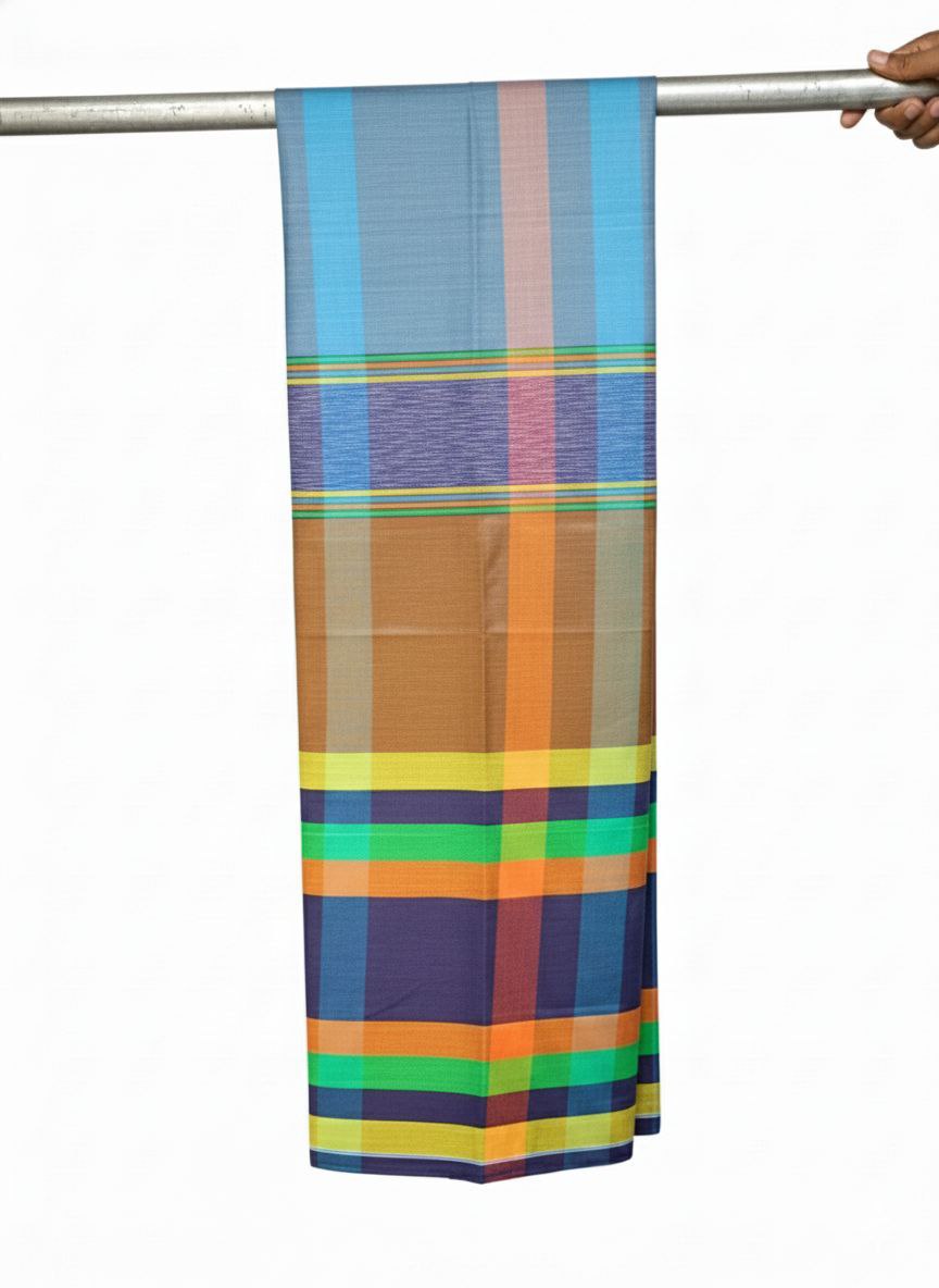 Oil Print Lungi - Multi Colored