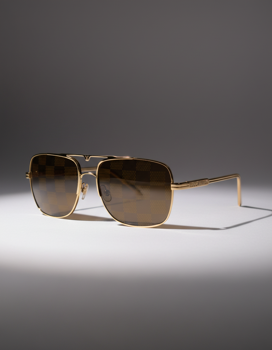 Louis Vuitton Classic Gold Aviator Sunglasses