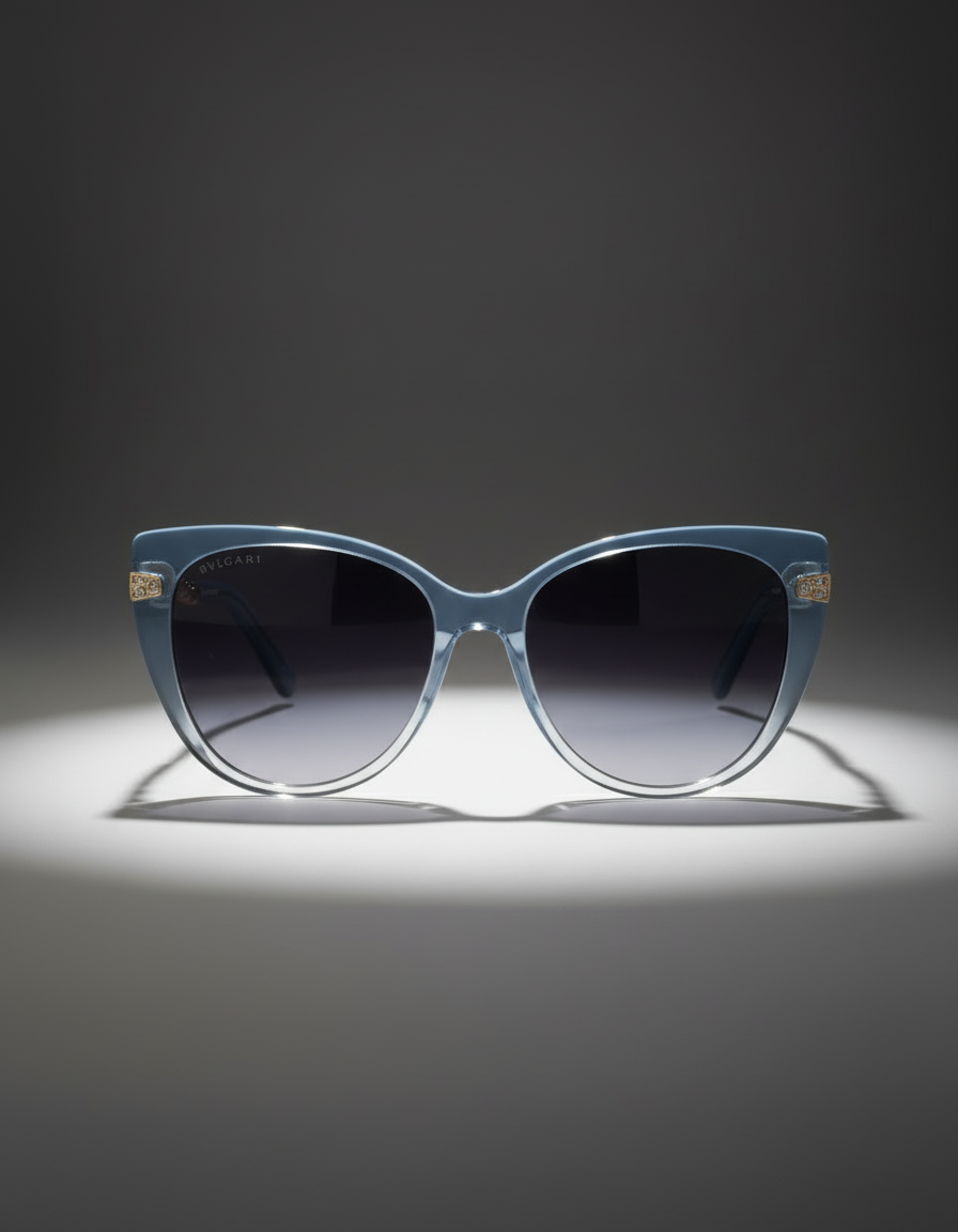 BVLGARI Blue Cat-Eye Sunglasses
