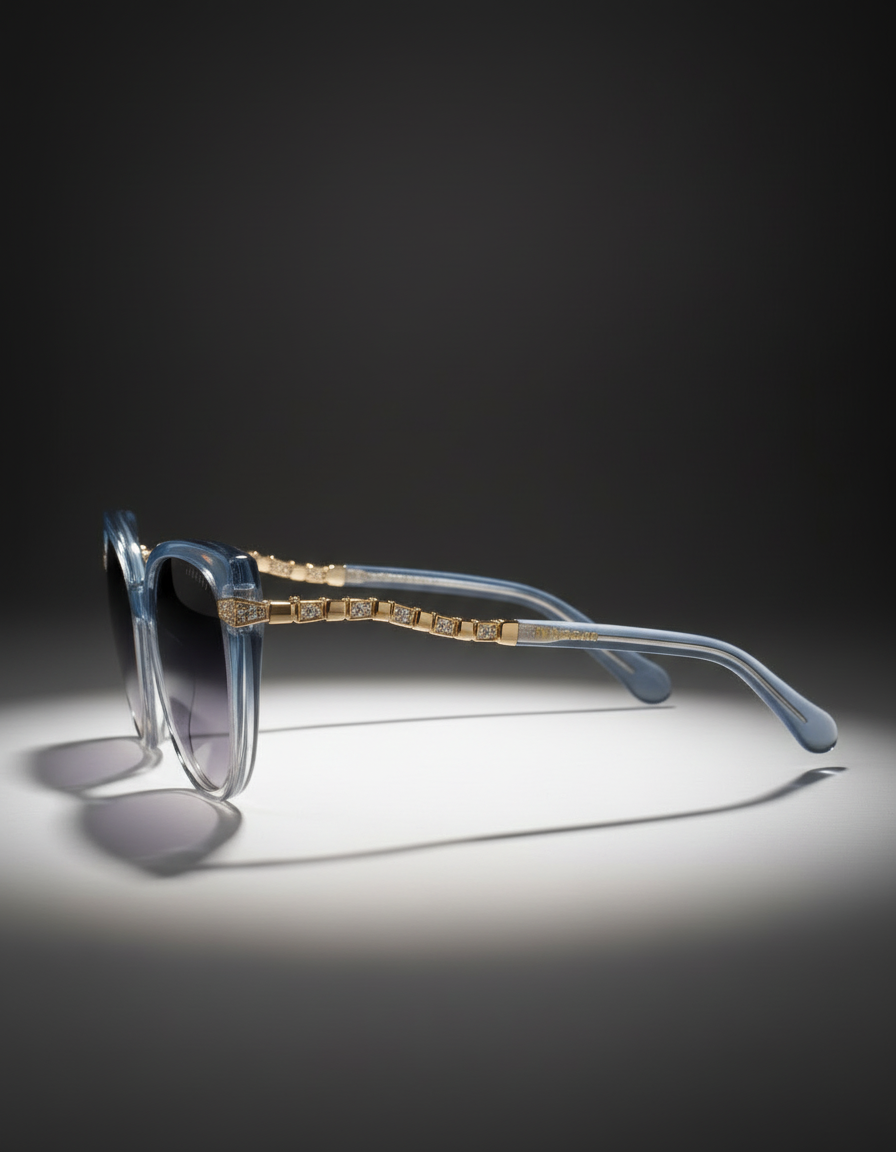 BVLGARI Blue Cat-Eye Sunglasses