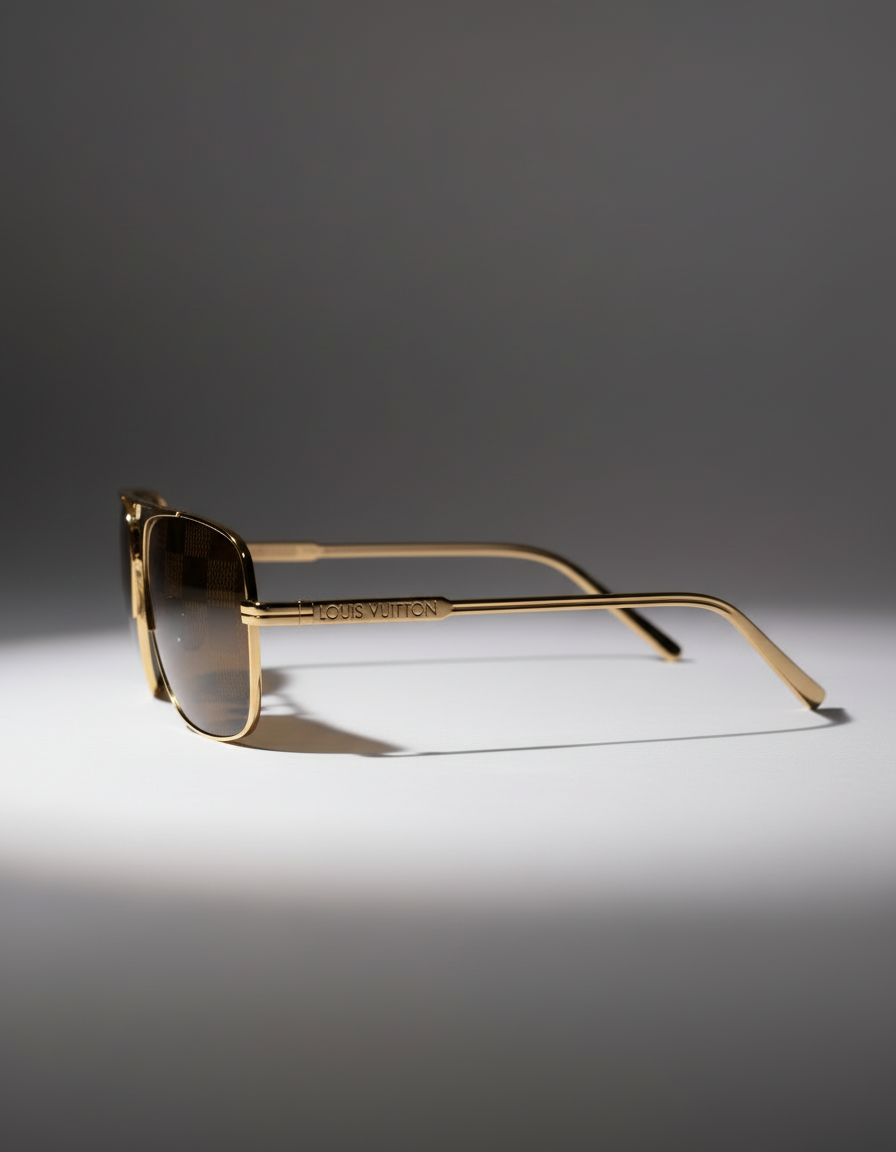 Louis Vuitton Classic Gold Aviator Sunglasses