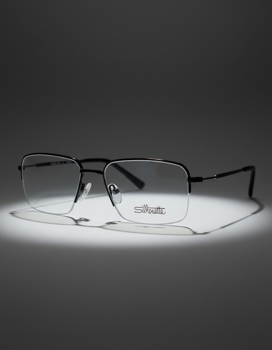  Silhouette Black Eyeglasses