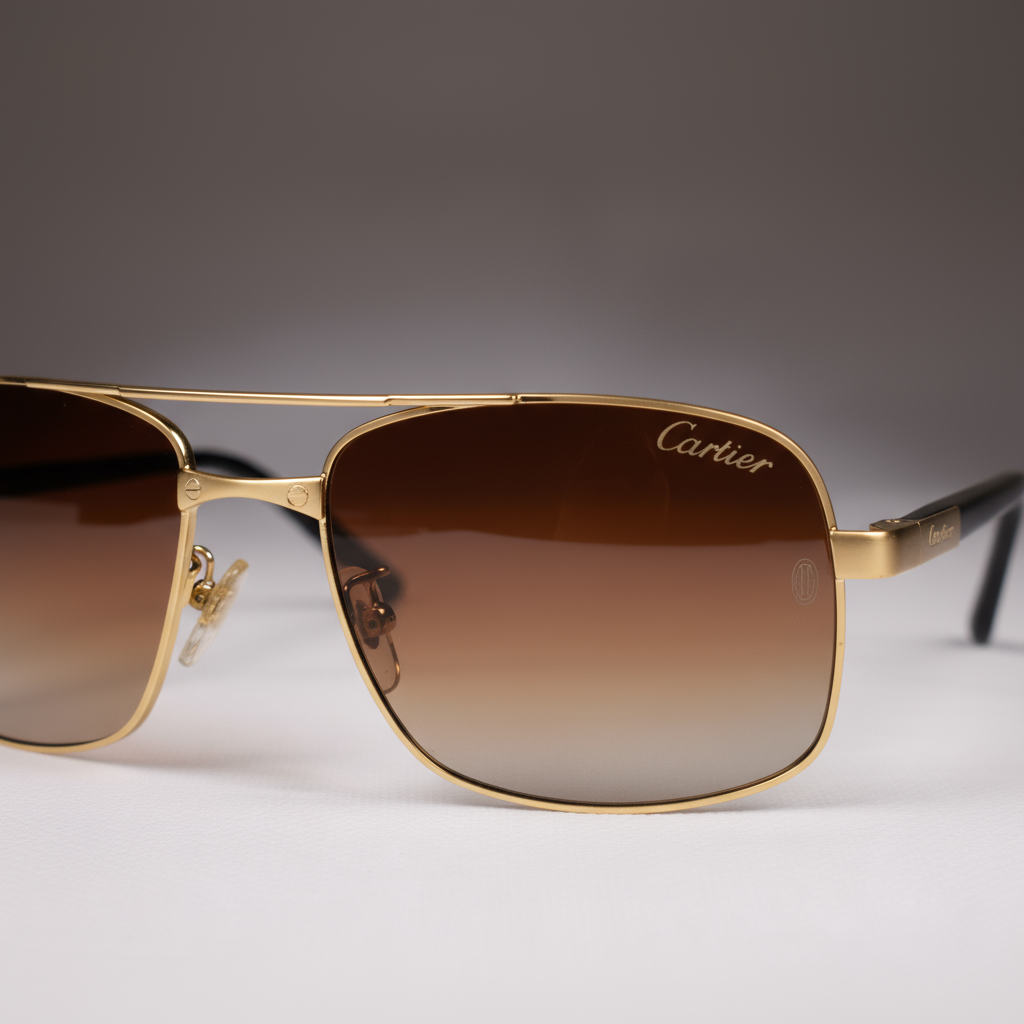 Cartier Gold-Framed Sunglasses