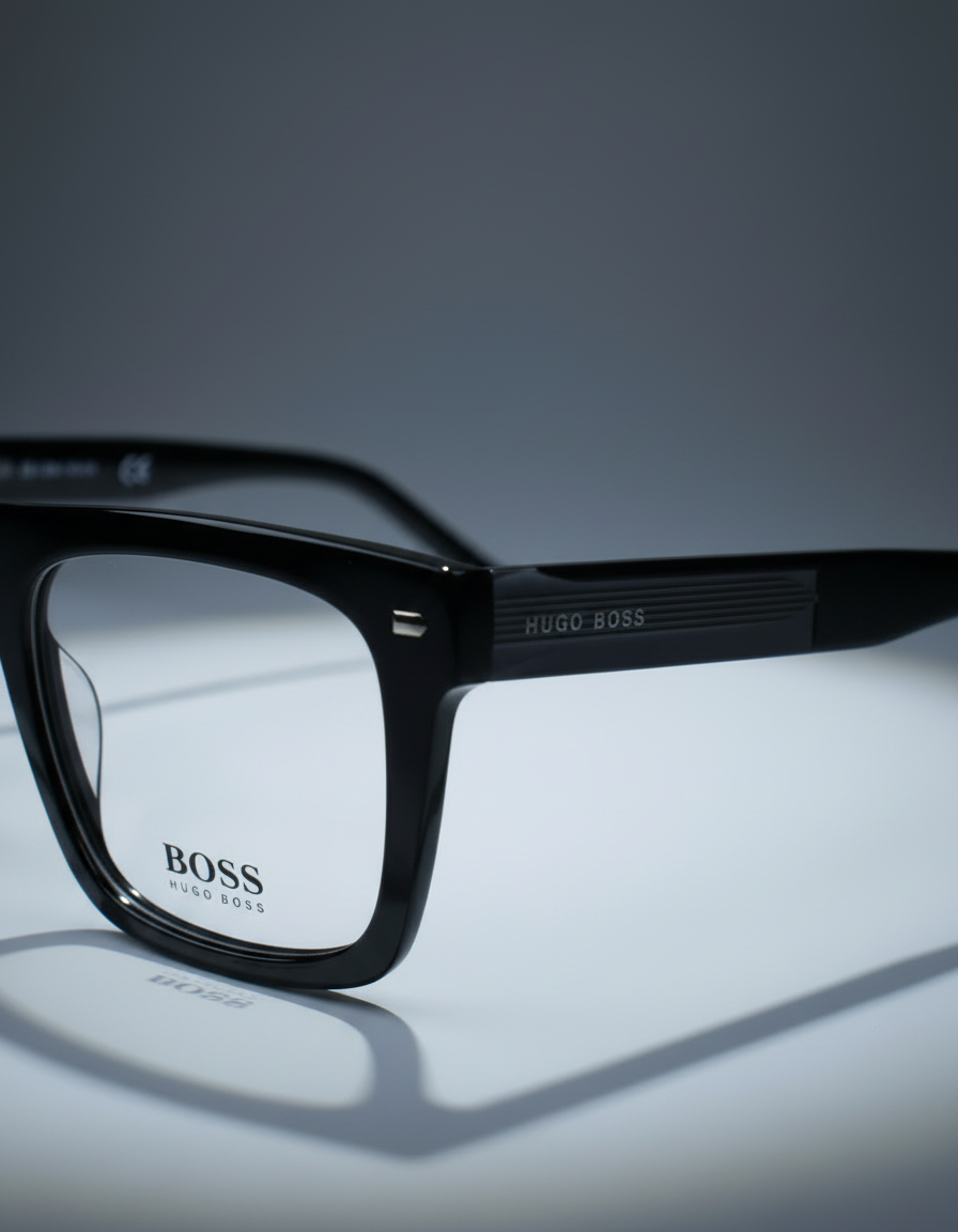 HUGO BOSS Jet Black / Smoky Grey Eyeglasses