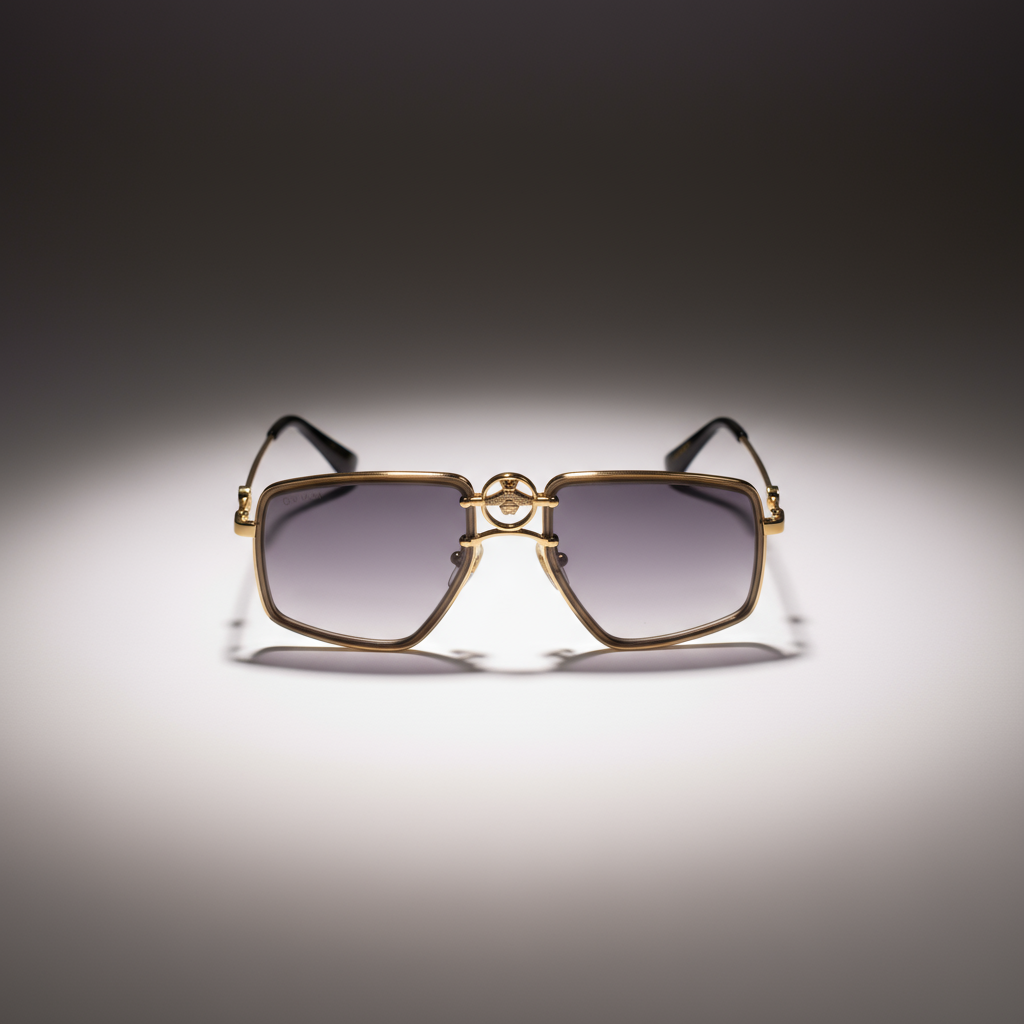Gucci Luxury Gold-Framed Sunglasses