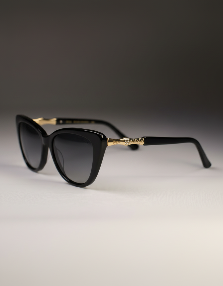 Gucci Black Cat-Eye Sunglasses