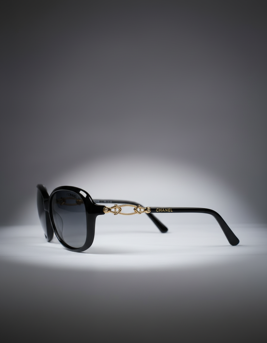 Chanel Designer Black Sunglasses