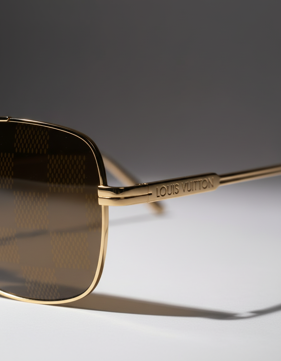 Louis Vuitton Classic Gold Aviator Sunglasses