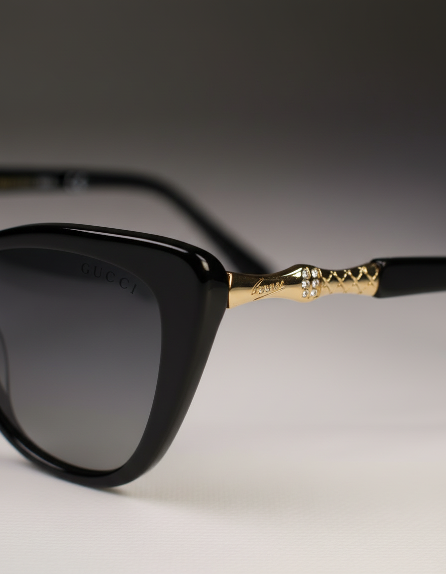 Gucci Black Cat-Eye Sunglasses