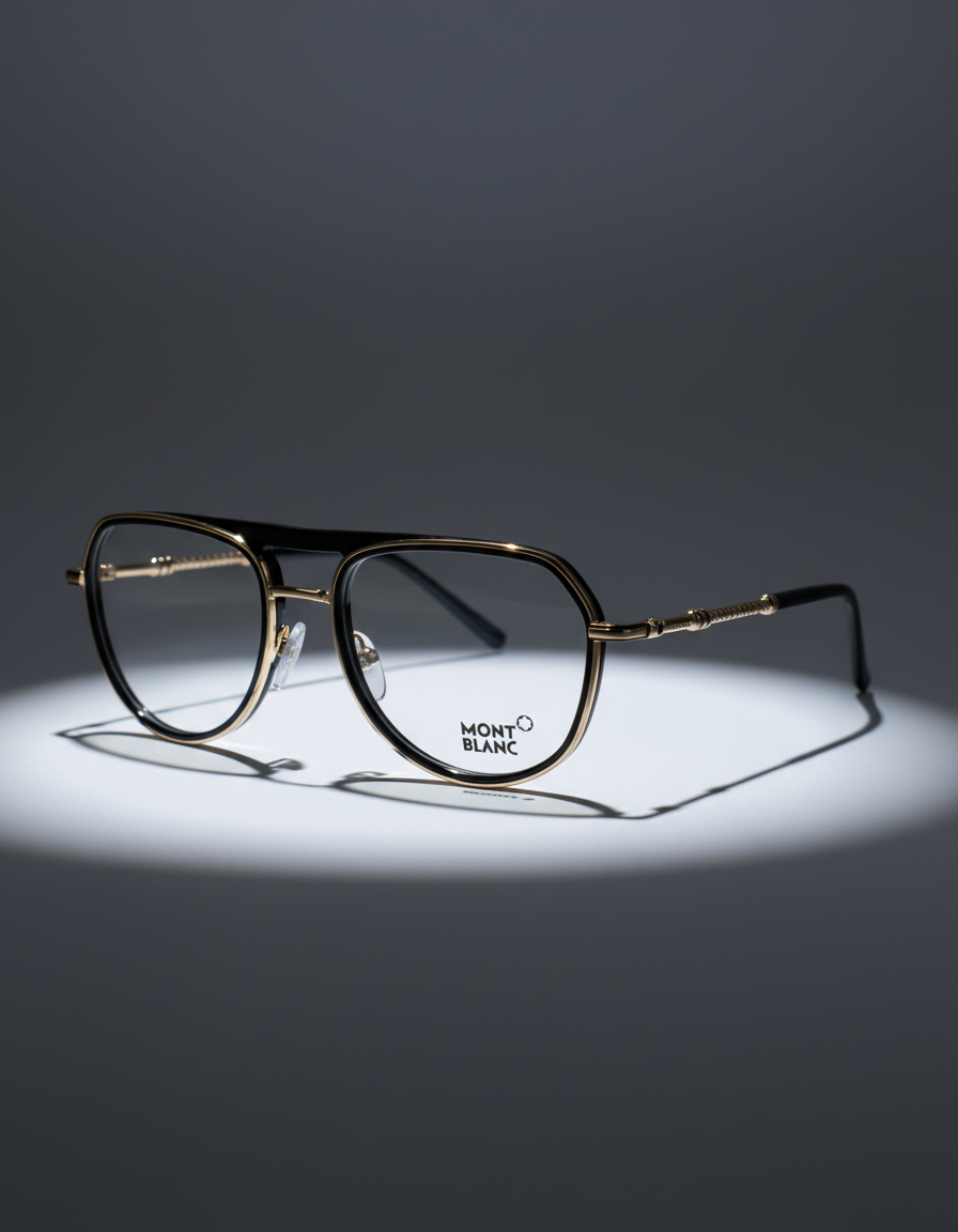 Classic MontBlanc Black Rimmed Glasses