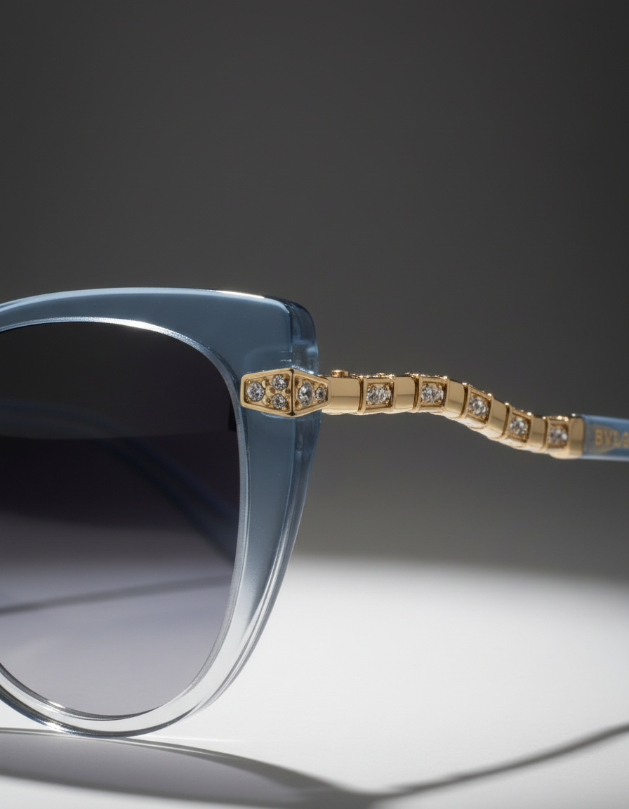 BVLGARI Blue Cat-Eye Sunglasses