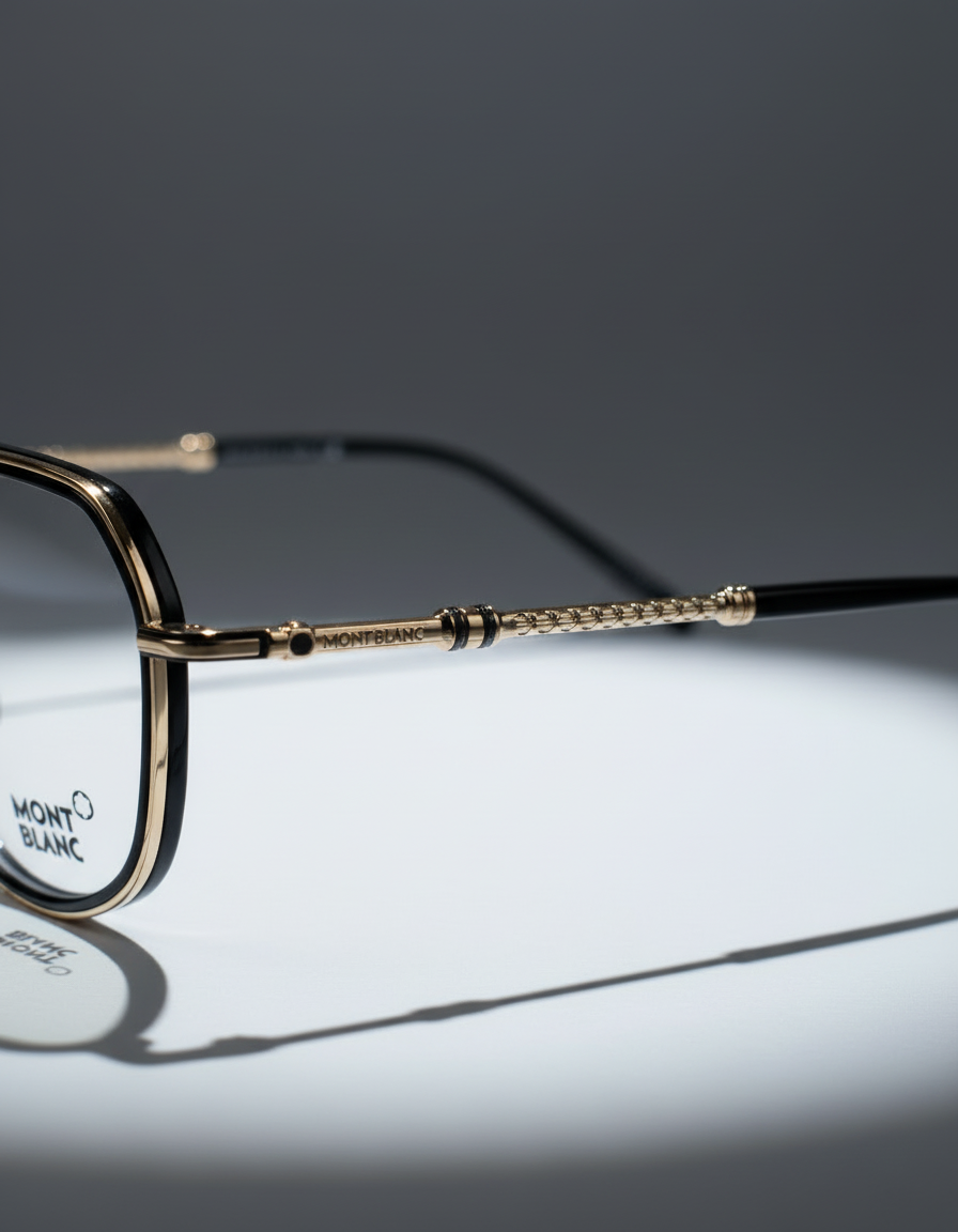 Classic MontBlanc Black Rimmed Glasses