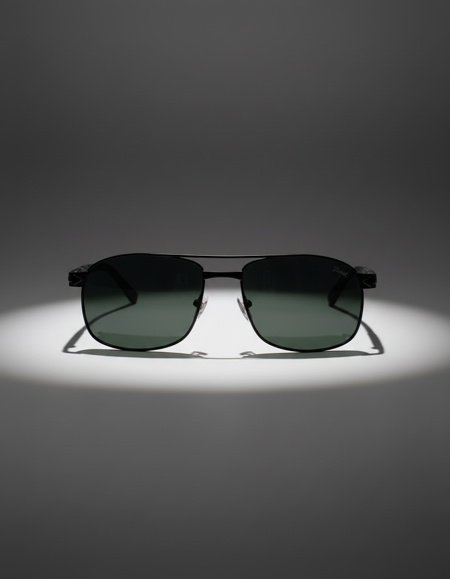 PERSOL Matte Black Sunglasses