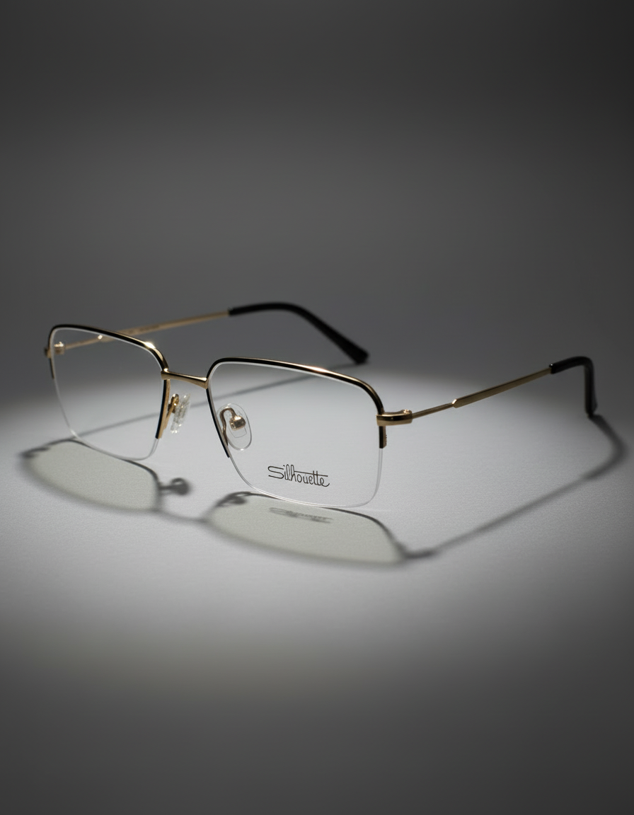 Silhouette Gold Eyeglasses