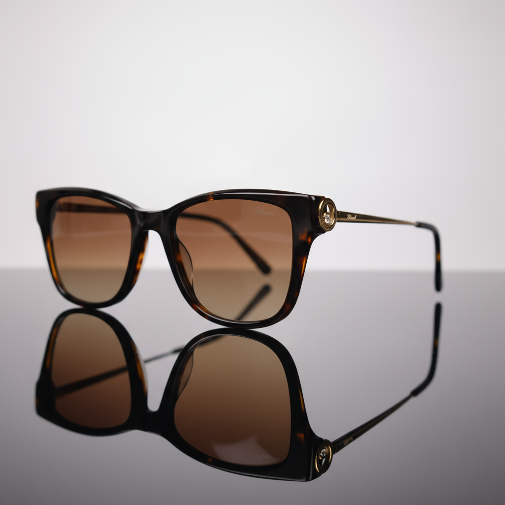 Chopard Elegant  Brown Gradient Sunglasses