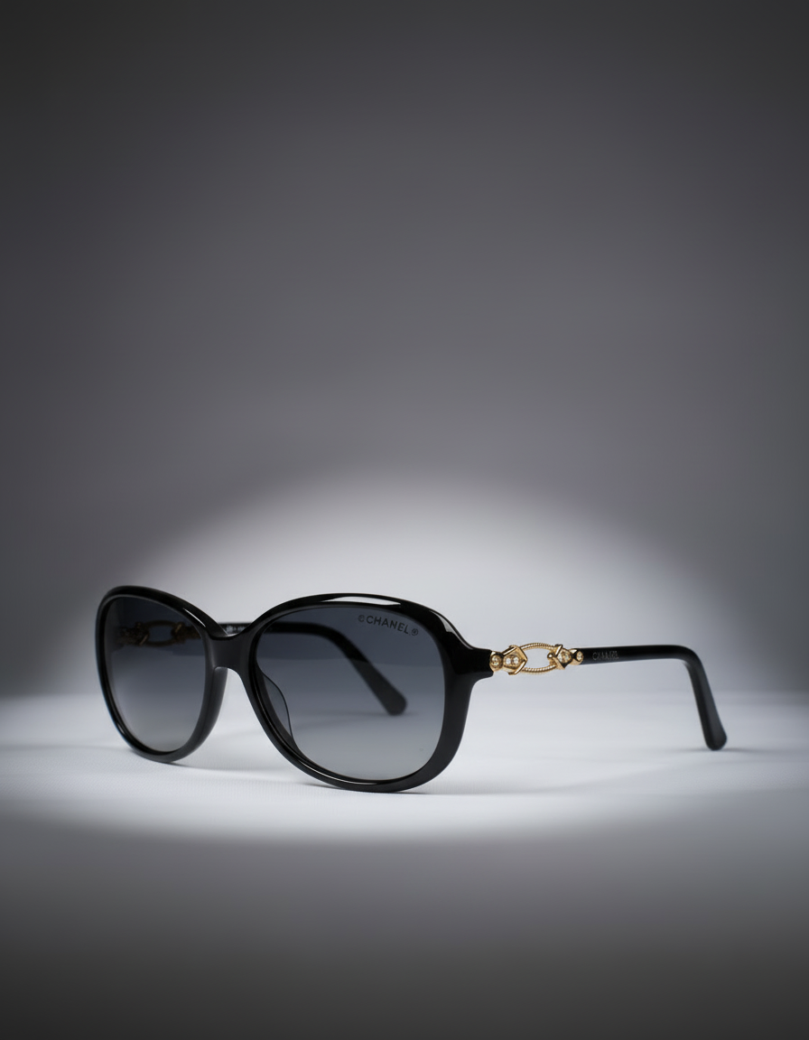Chanel Designer Black Sunglasses