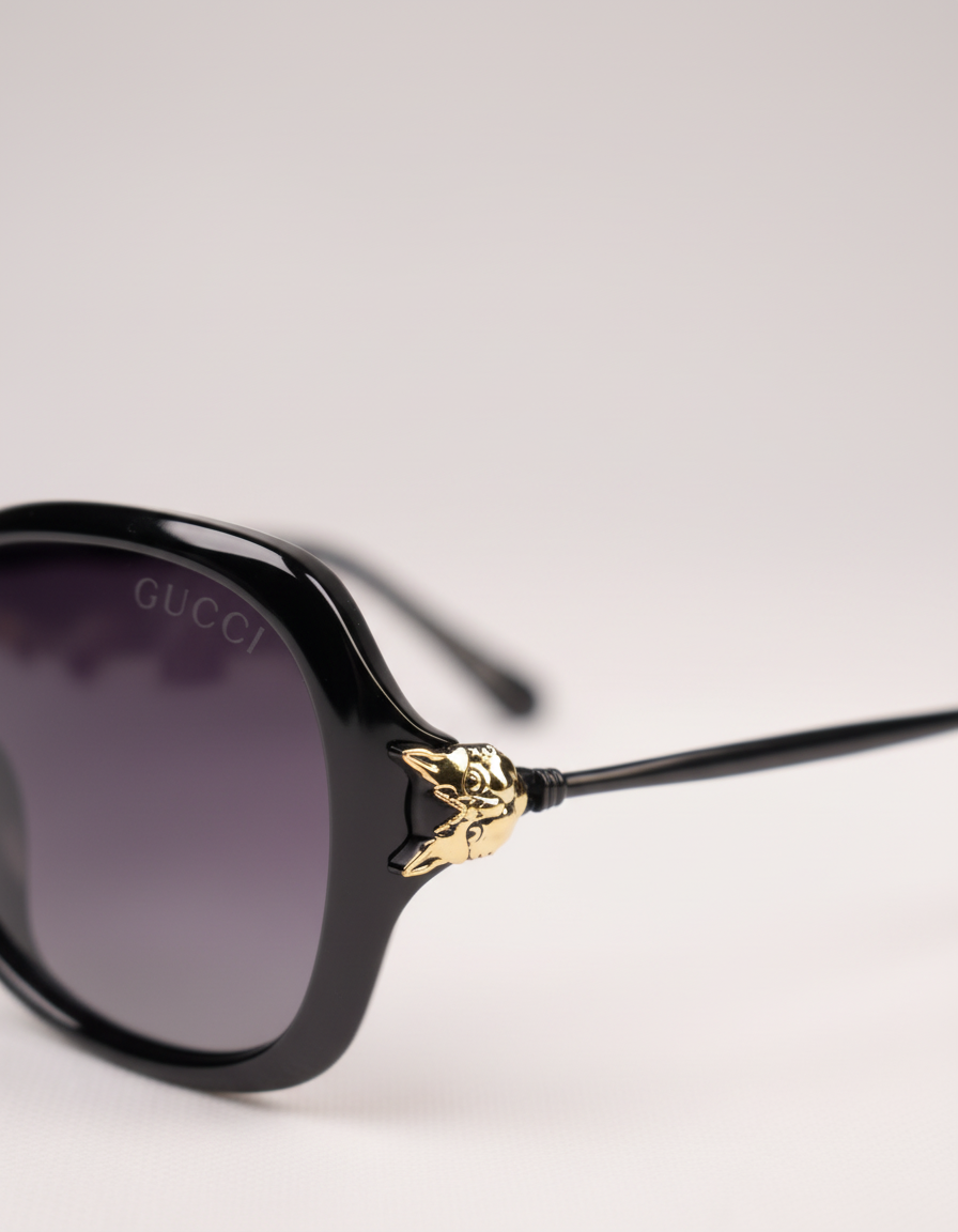 Gucci Black Cat-Eye Sunglasses