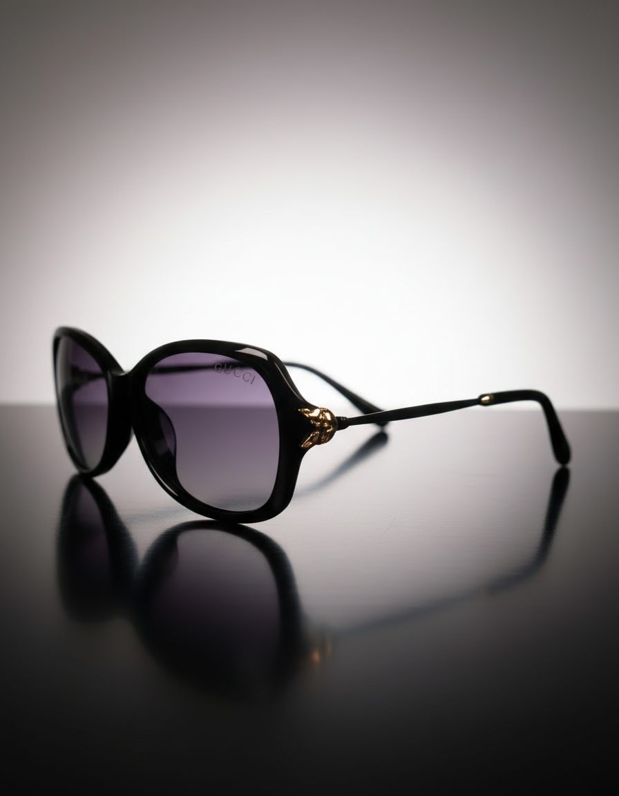 Gucci Black Cat-Eye Sunglasses