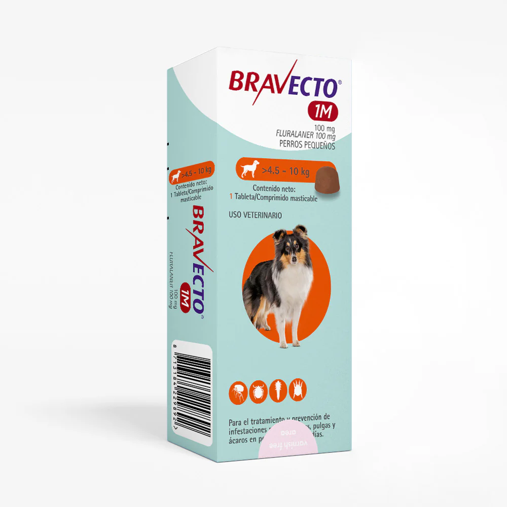 BRAVECTO 1M 100 MG 4-10 KG 1TAB 1MES DURACION